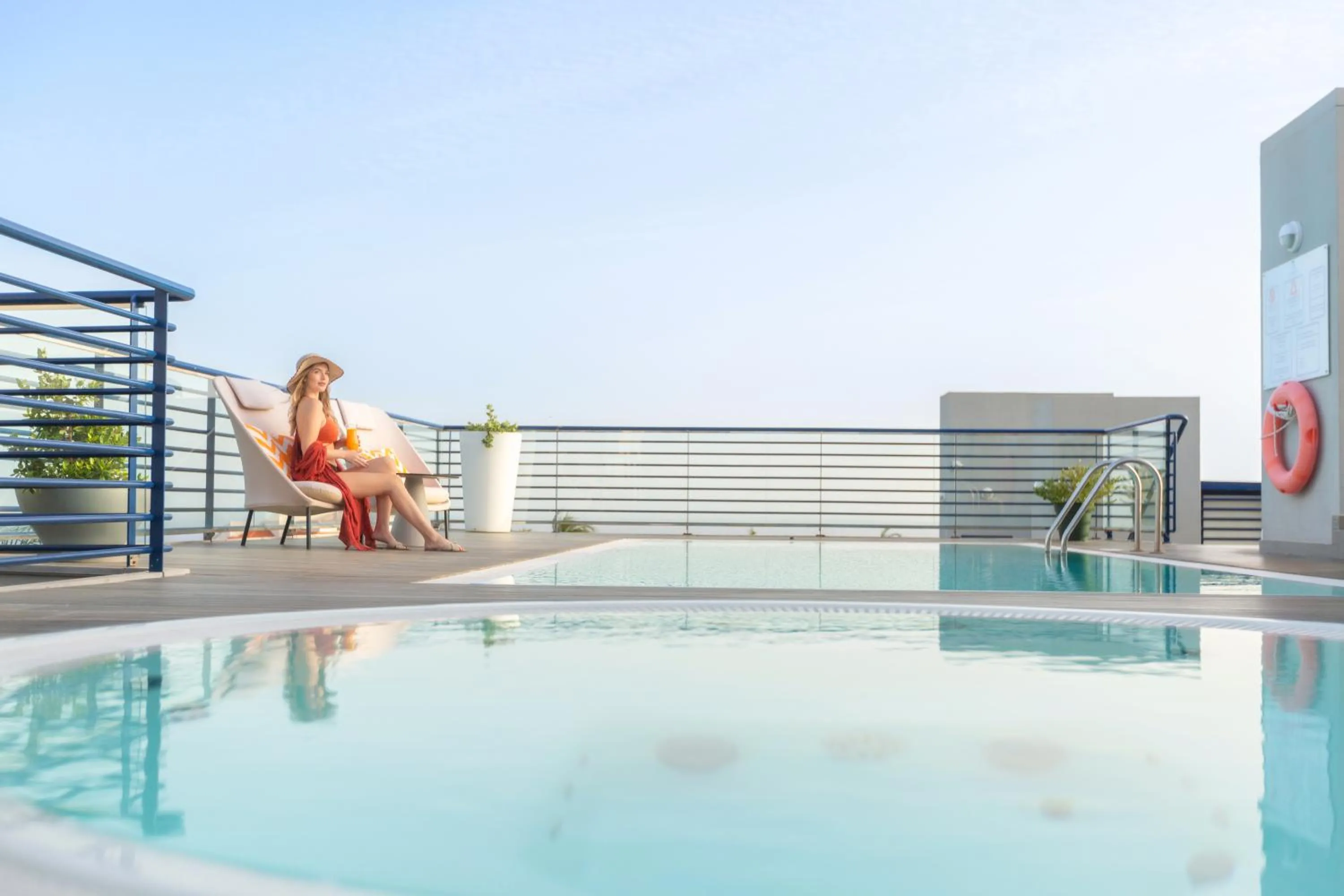 People in Terrace Mar Suite Hotel