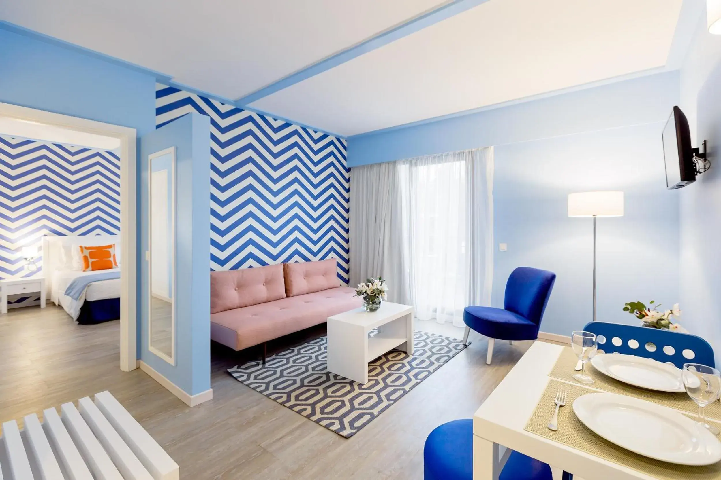 Living room, Bed in Terrace Mar Suite Hotel Living room, Bed in Terrace Mar Suite Hotel