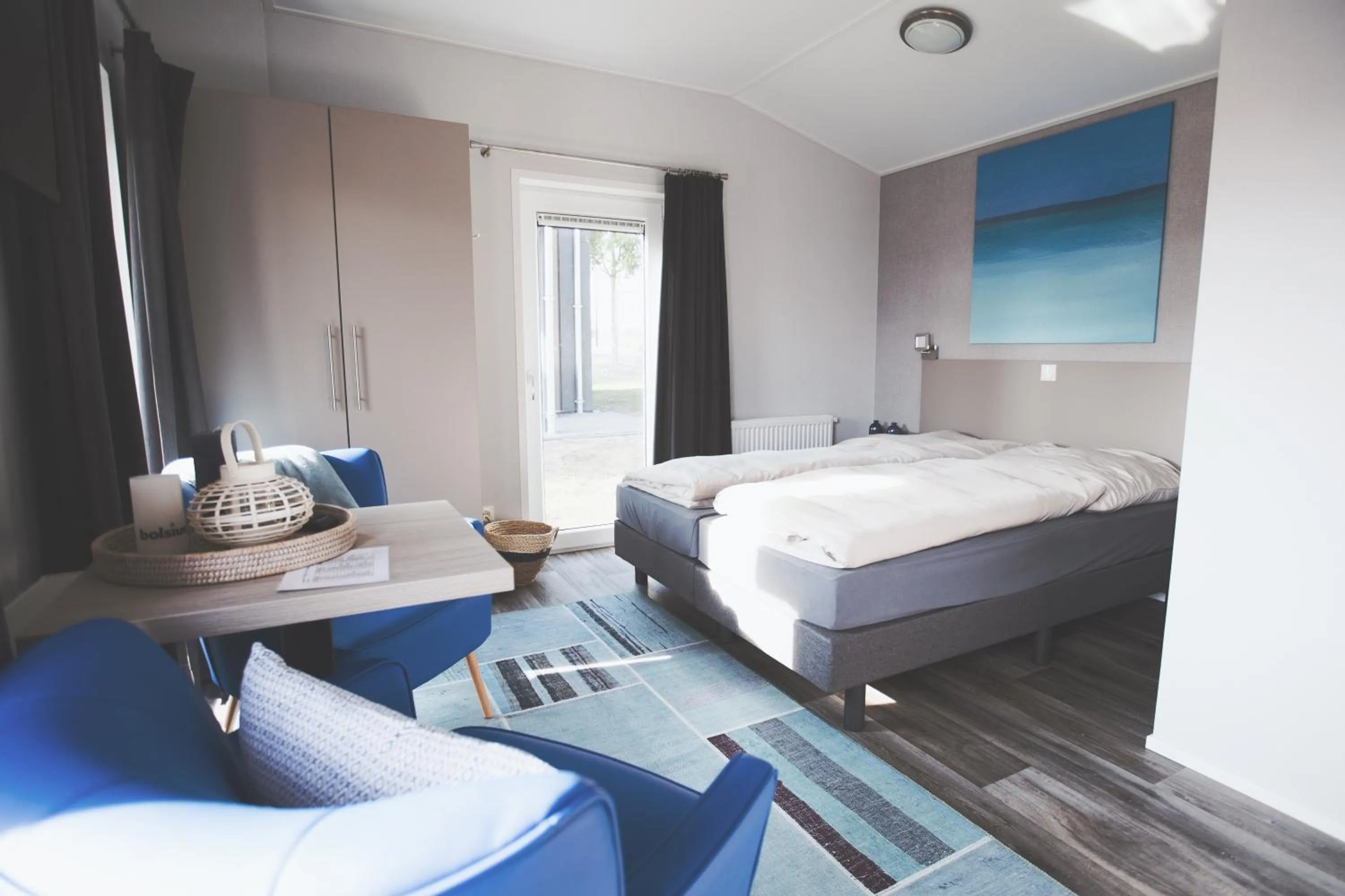 Living room, Bed in Lodgepark Goitzsche GmbH