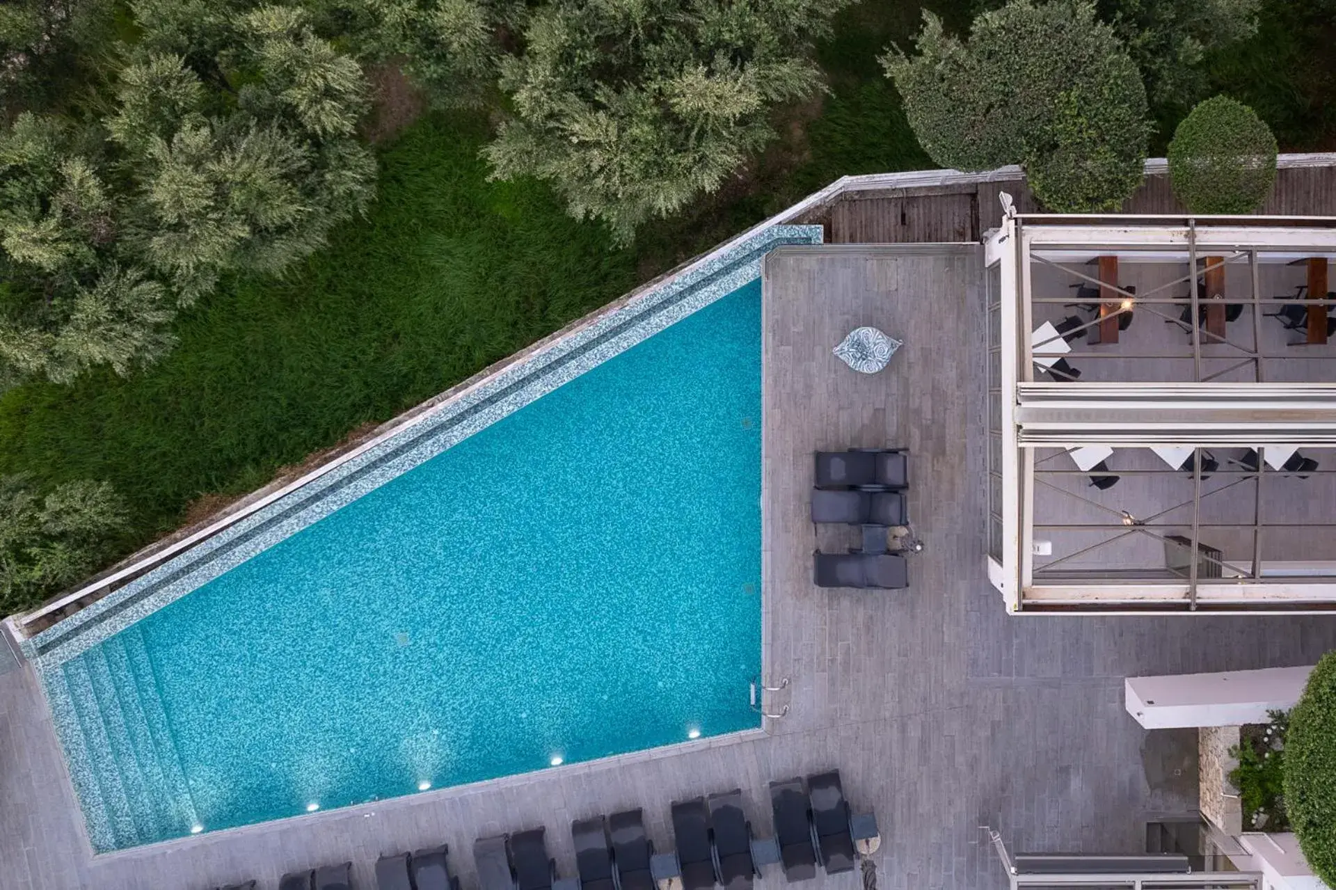 Bird's eye view in Kymothoe Elite Suites Bird's eye view in Kymothoe Elite Suites