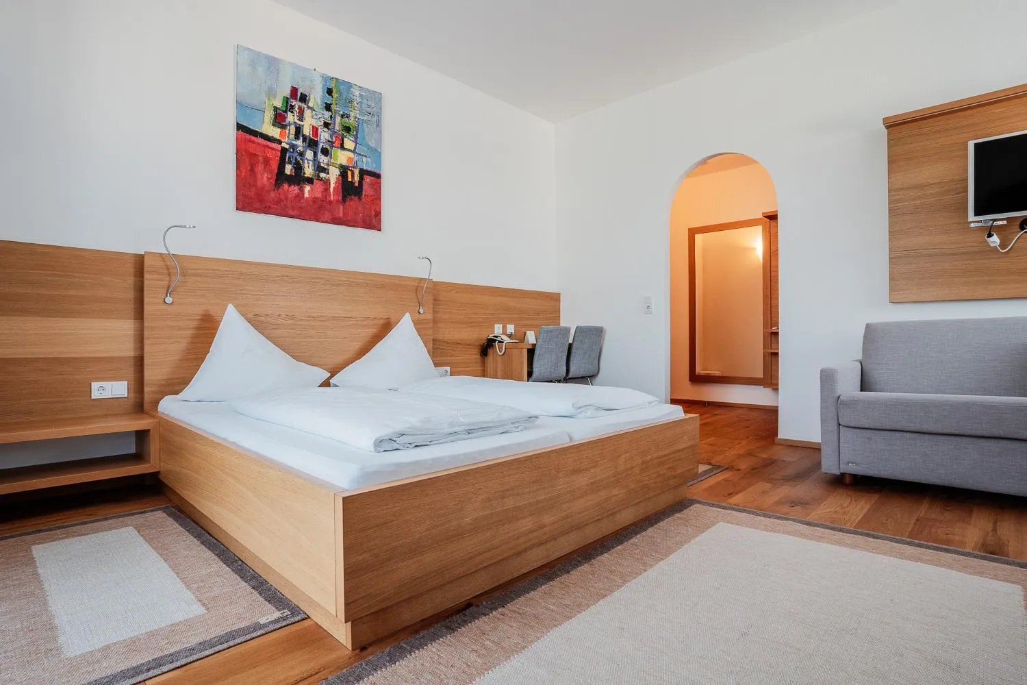 Bed in Hotel Vötterl