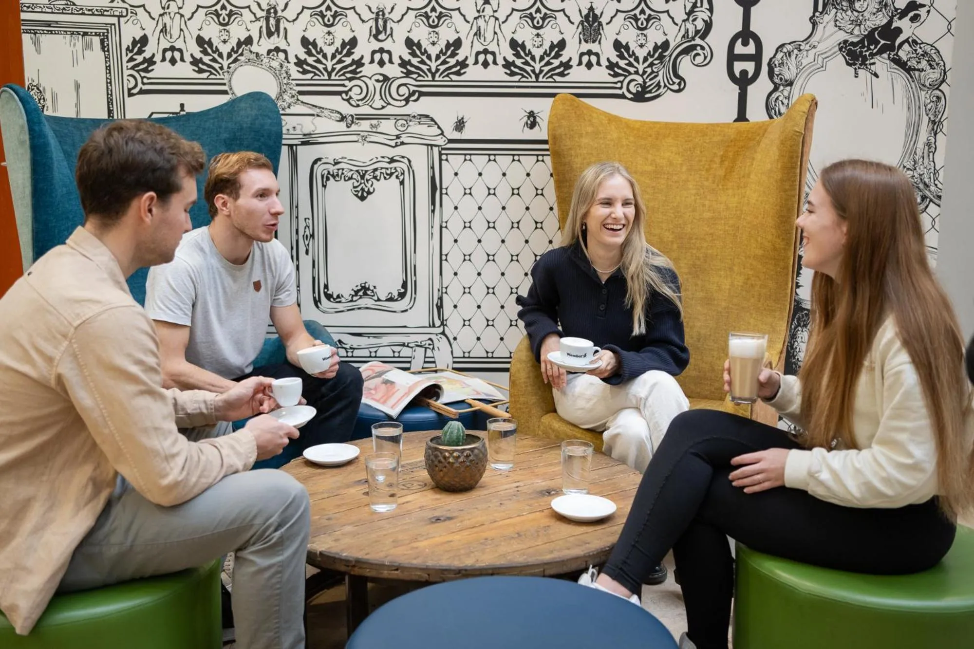 People in Wombat's City Hostel Budapest