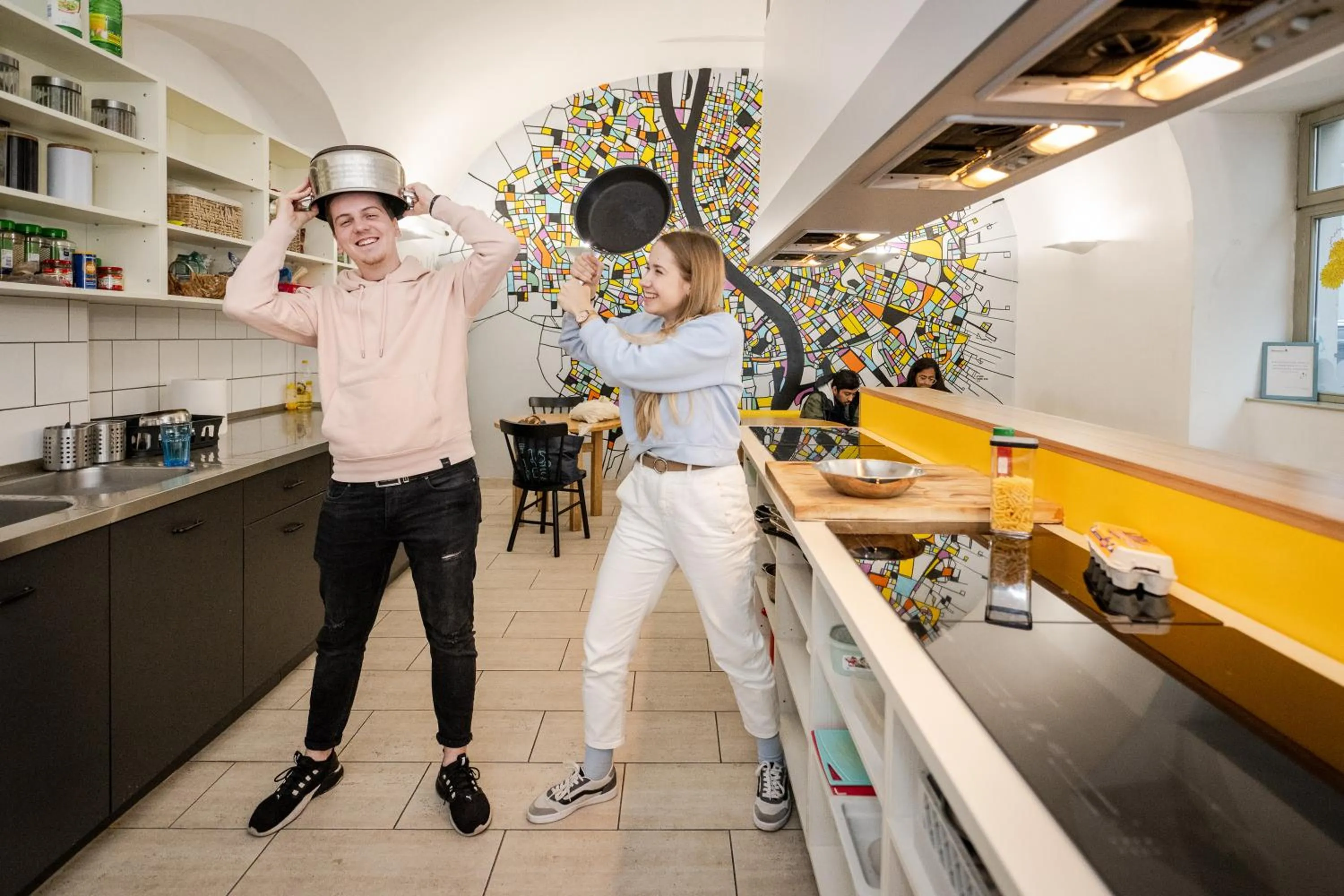 People in Wombat's City Hostel Budapest