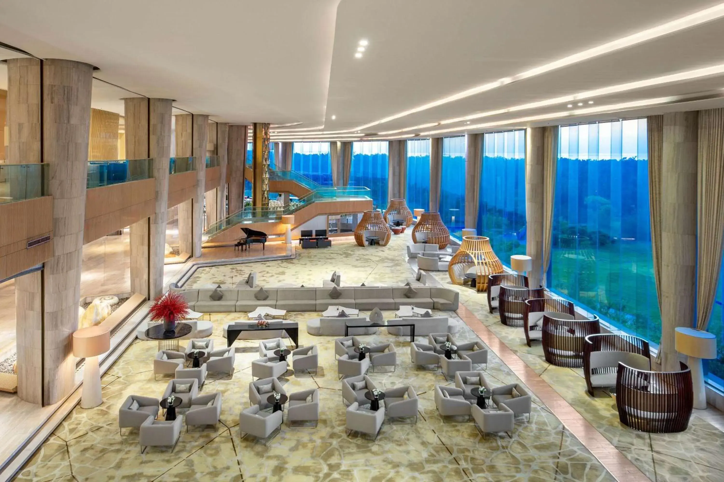 Lobby or reception in Wyndham Grand Qingdao Lobby or reception in Wyndham Grand Qingdao