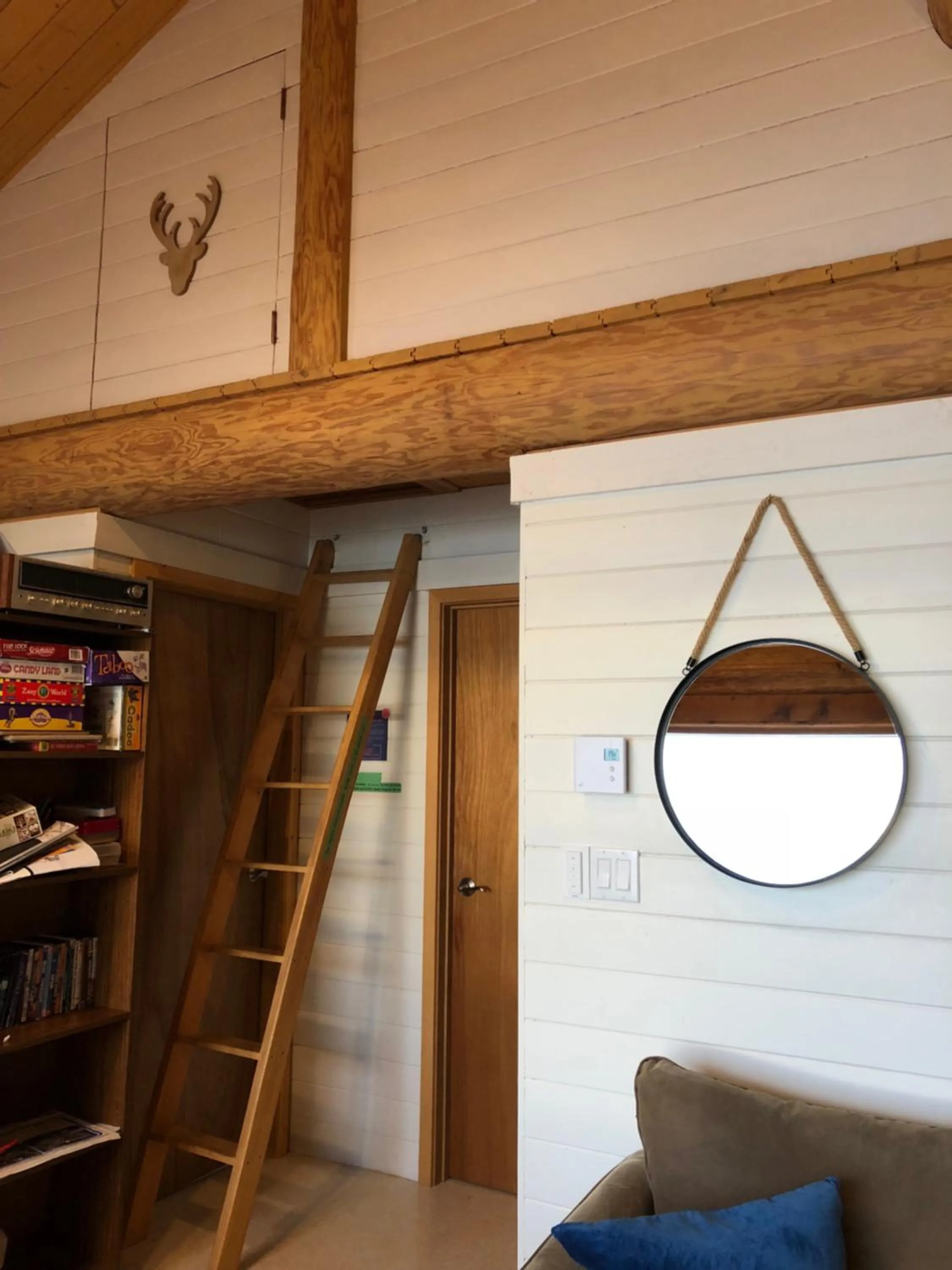 Bed in The Beach House Texada - Oceanfront Cabin
