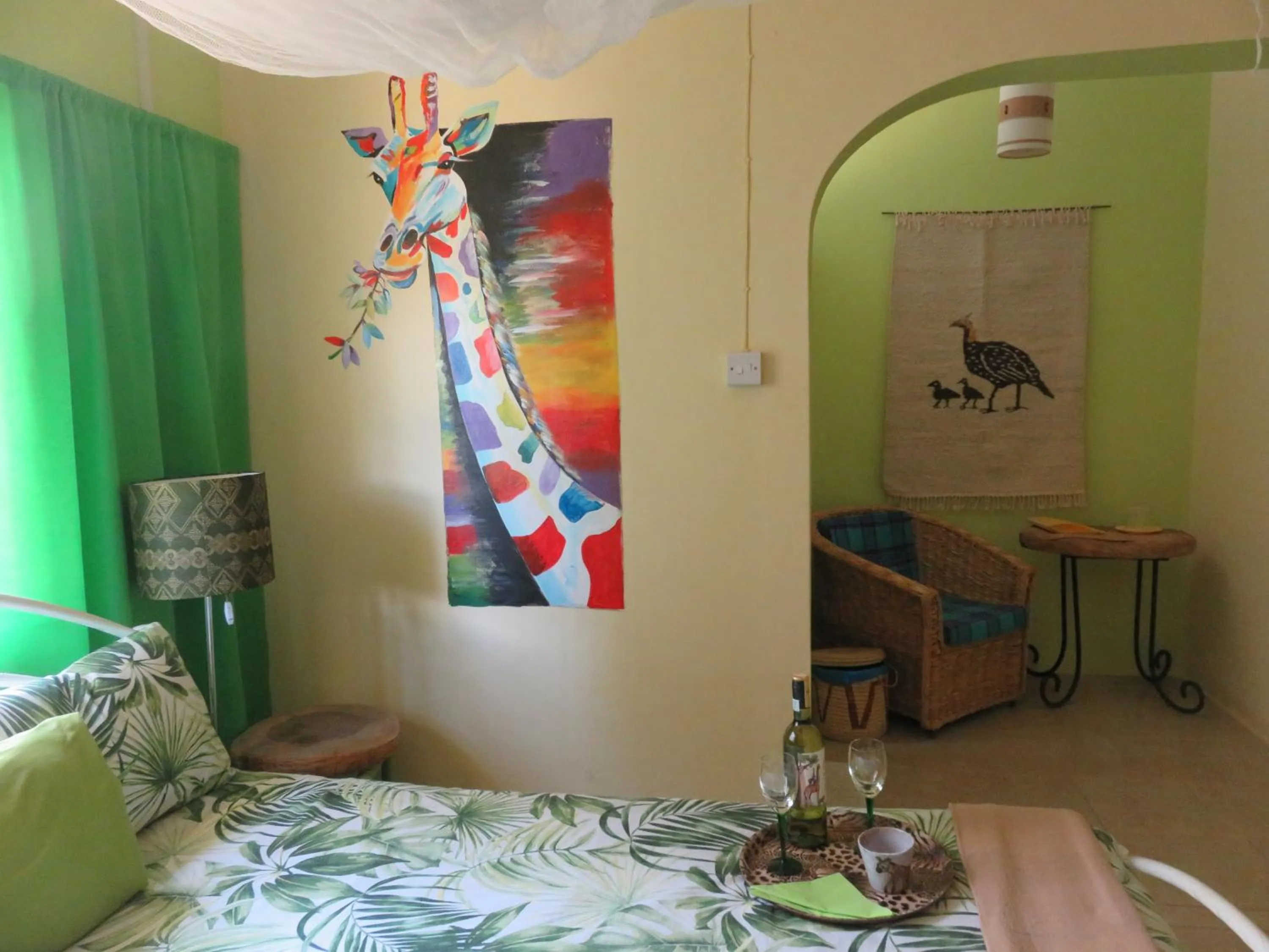 Bed in Aloepark Art Hotel