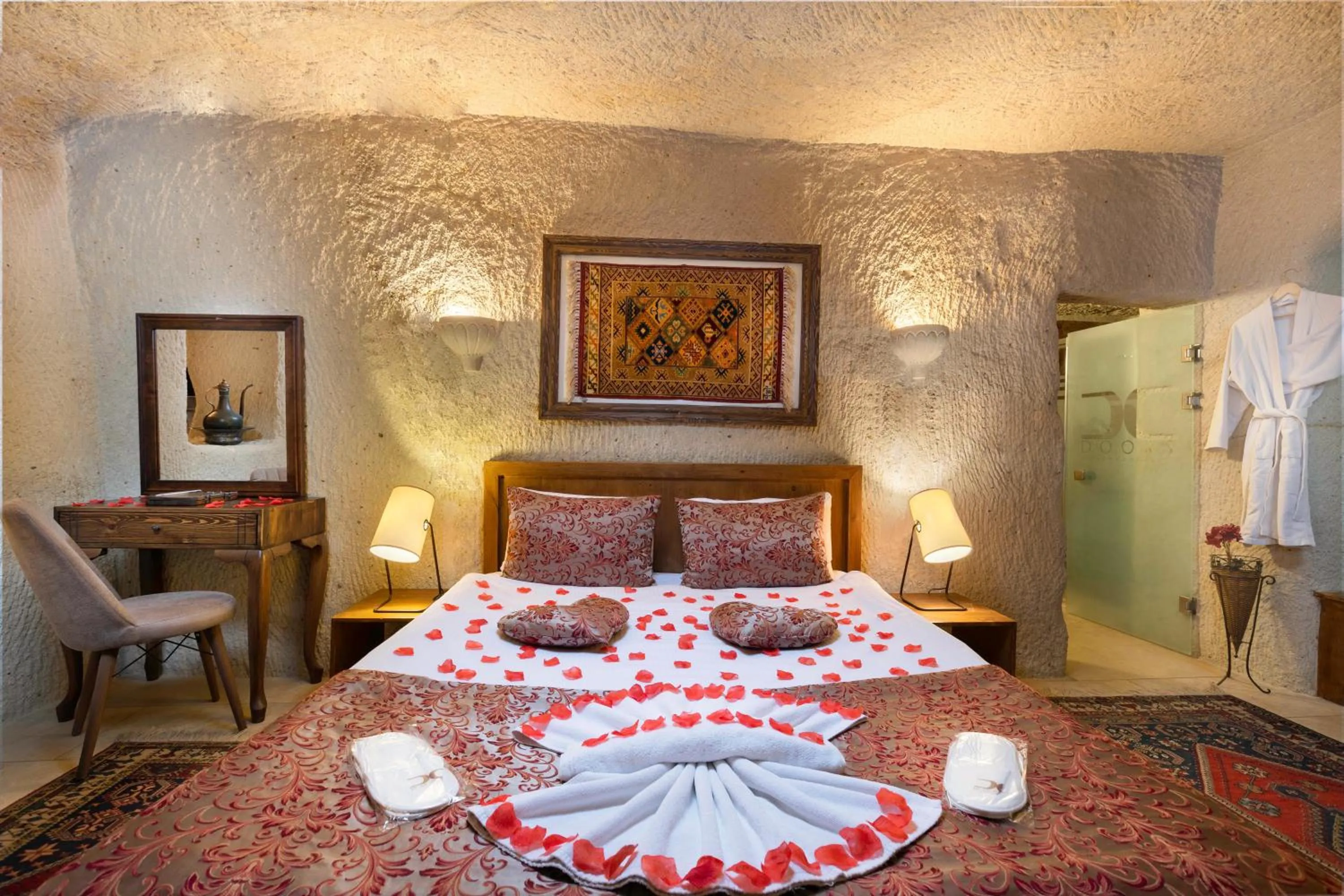Bed in Doors Of Cappadocia Special Cave Hotel