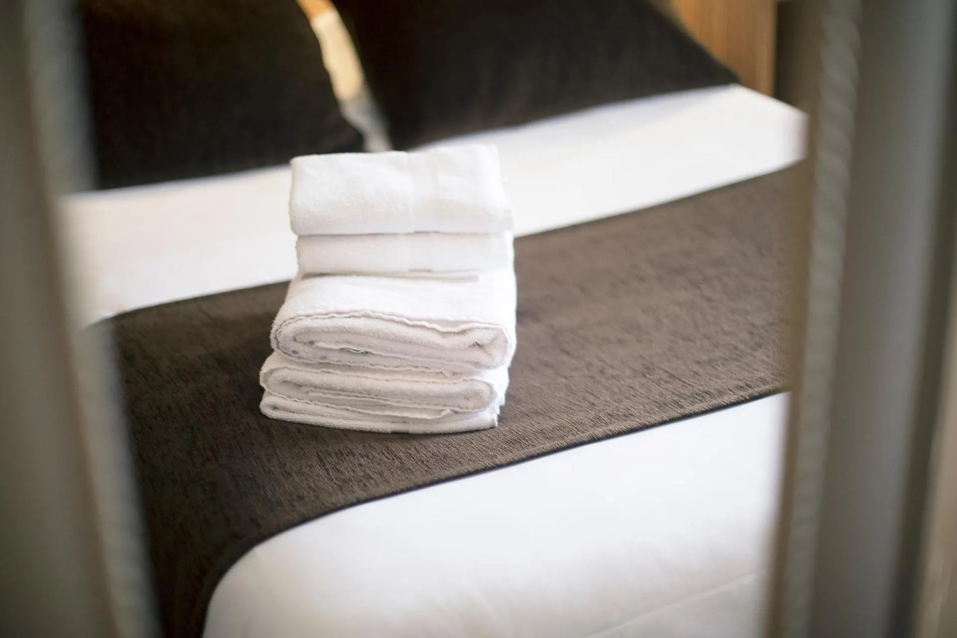 Decorative detail, Bed in Hotel de Paris