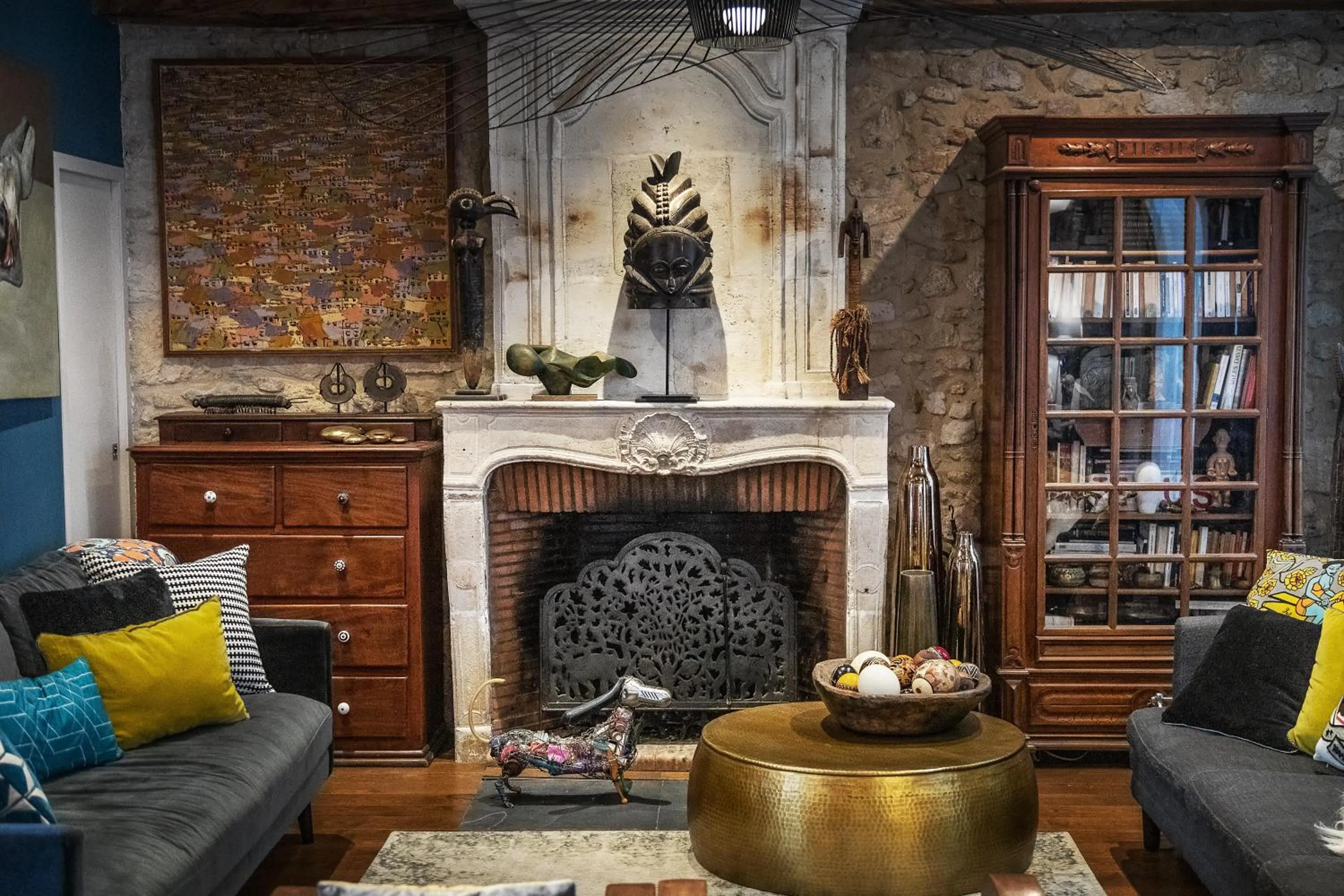 Living room in LA BELLÊME BLEUE