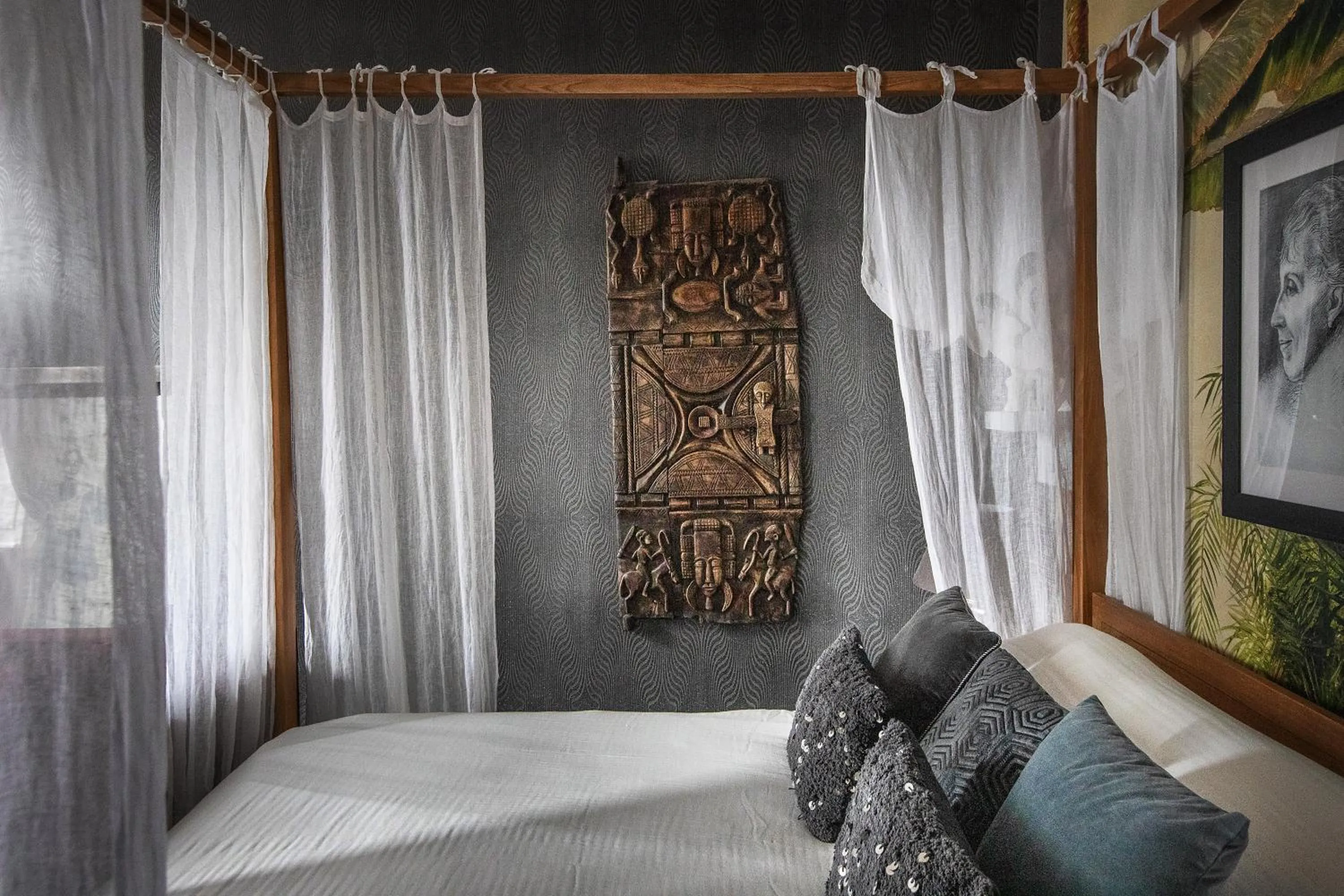 Bedroom, Bed in LA BELLÊME BLEUE