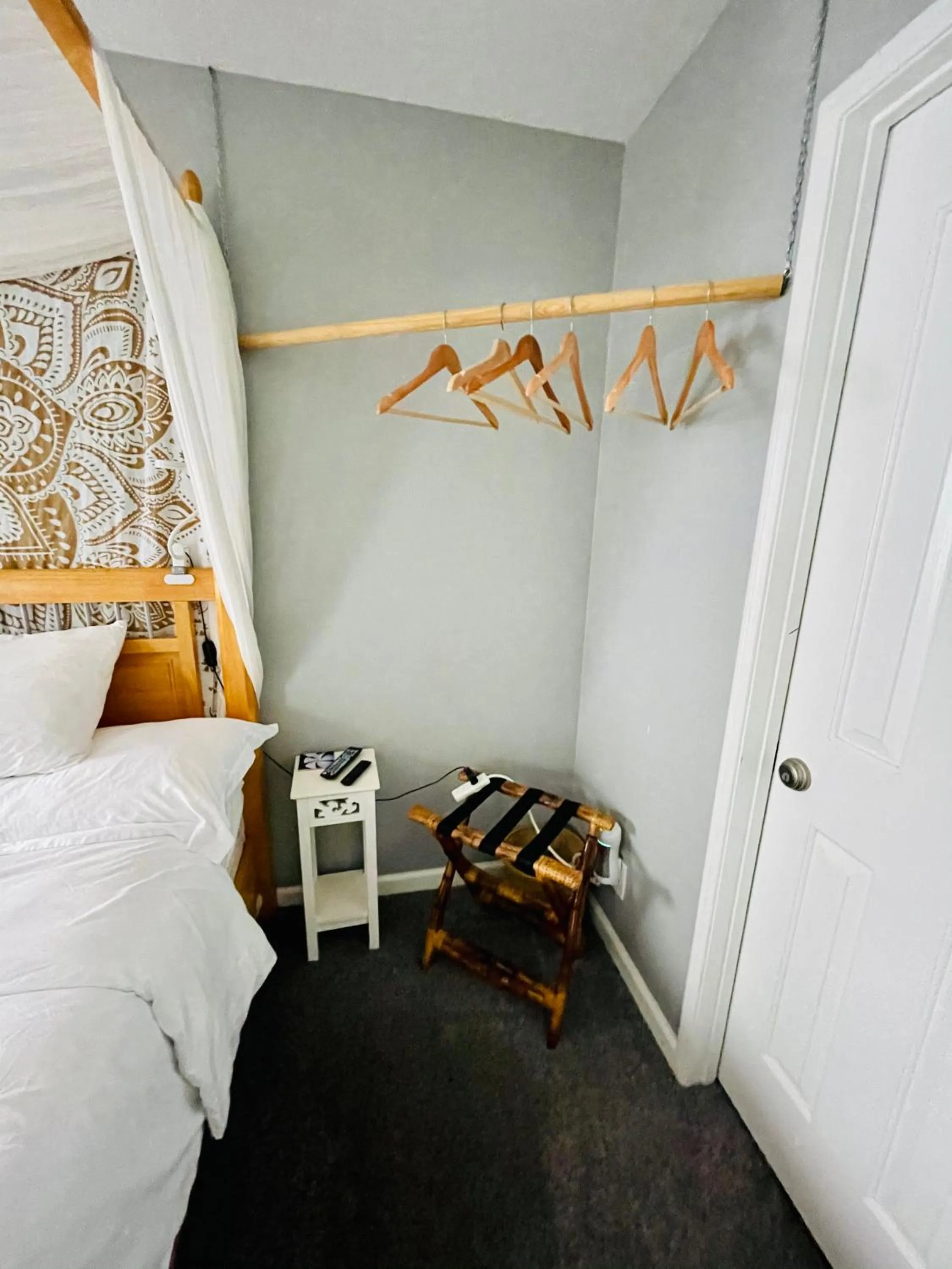 Bed in Boho Chic Beach Suite