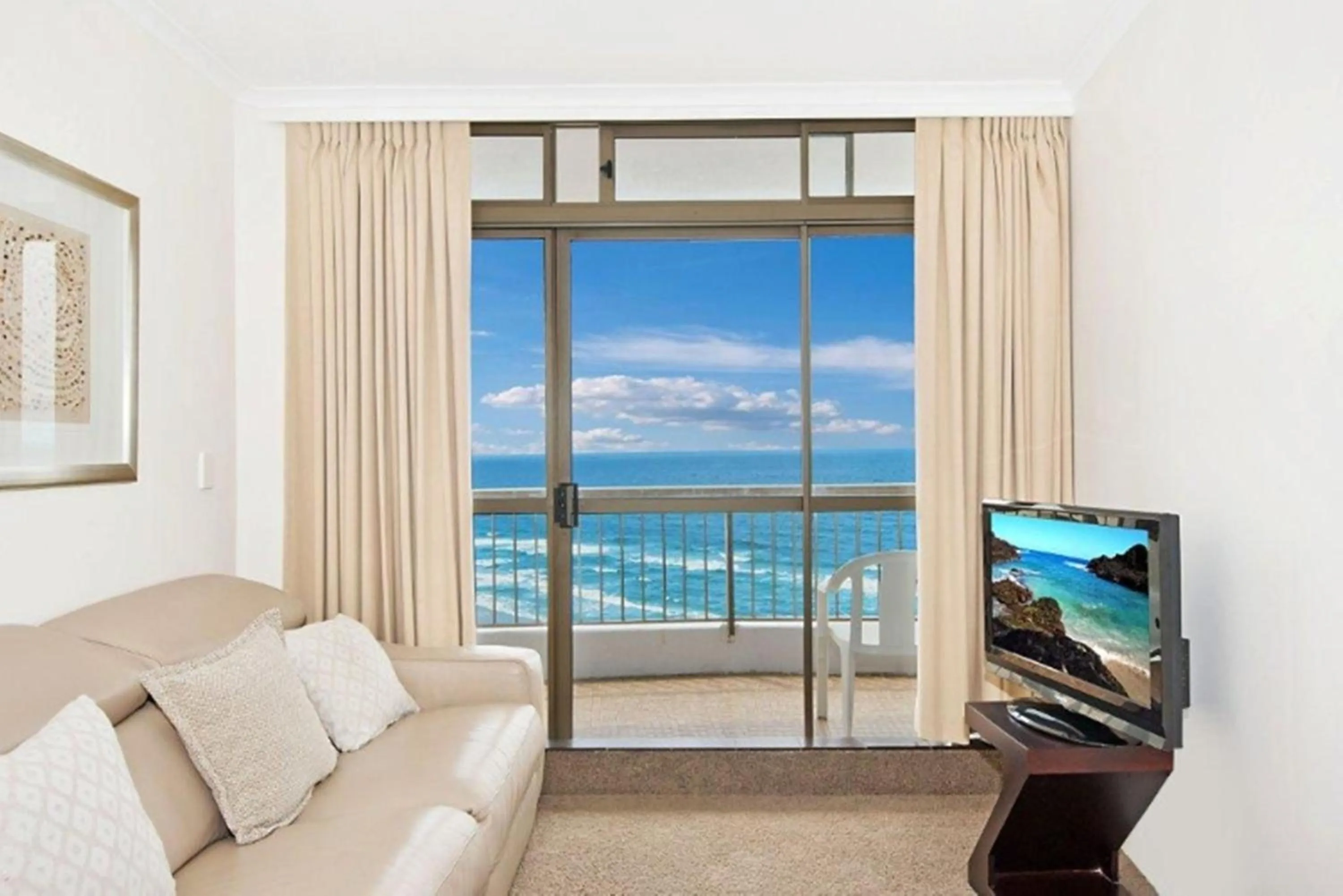 Living room in Surfers International Apartments