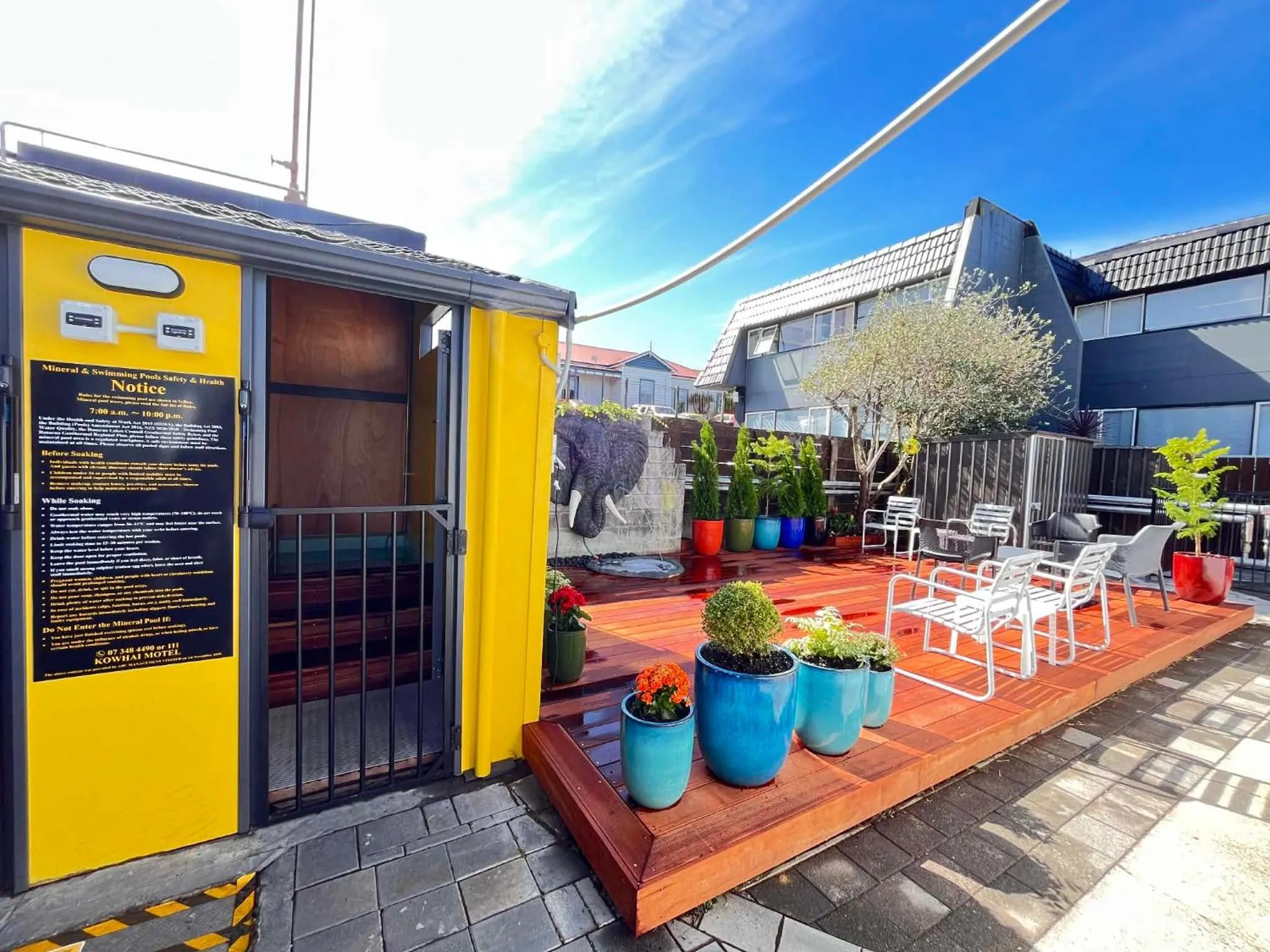 Hot Spring Bath in Kowhai Motel Rotorua