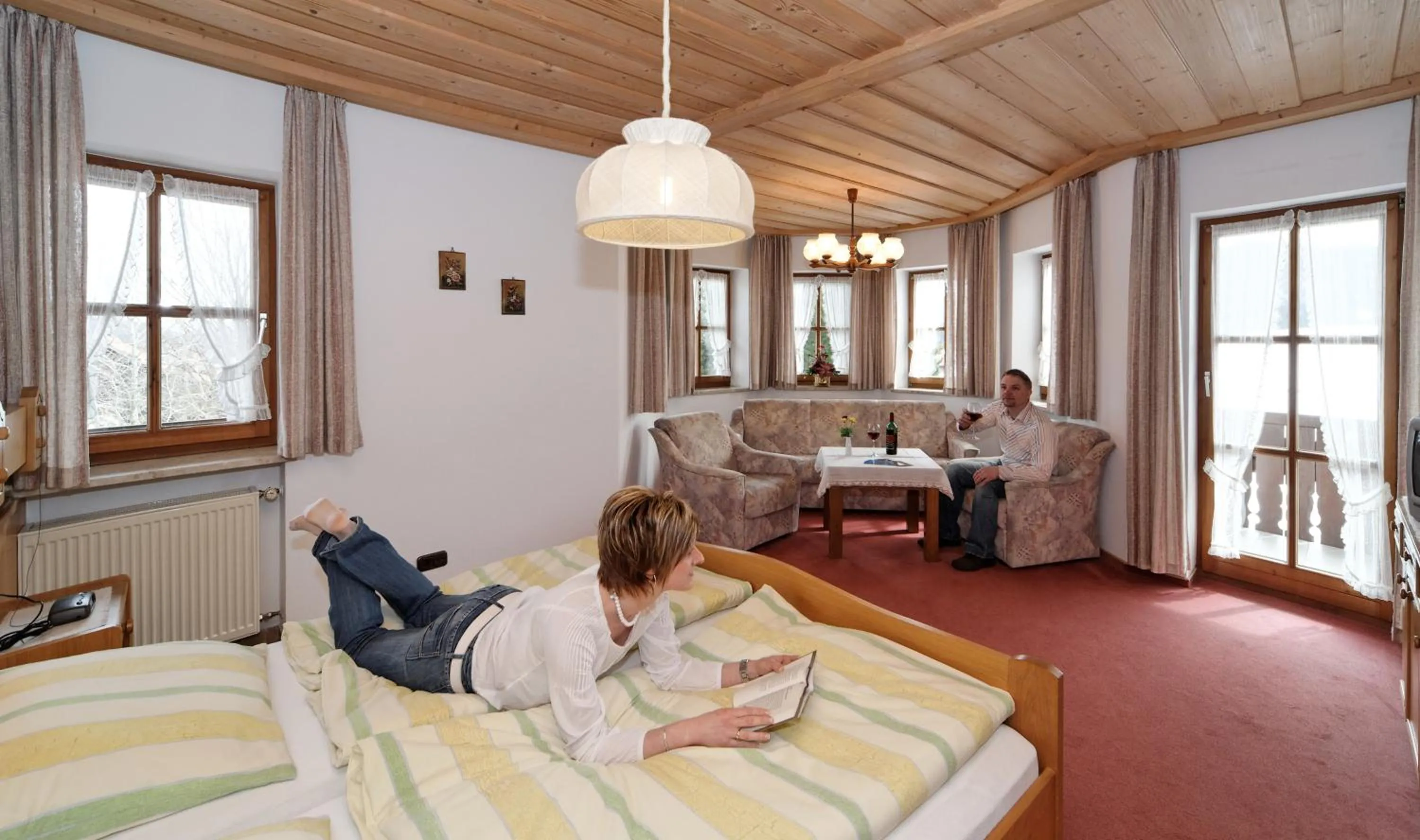 Balcony/Terrace, Bed in Gasthof-Pension-Kraus