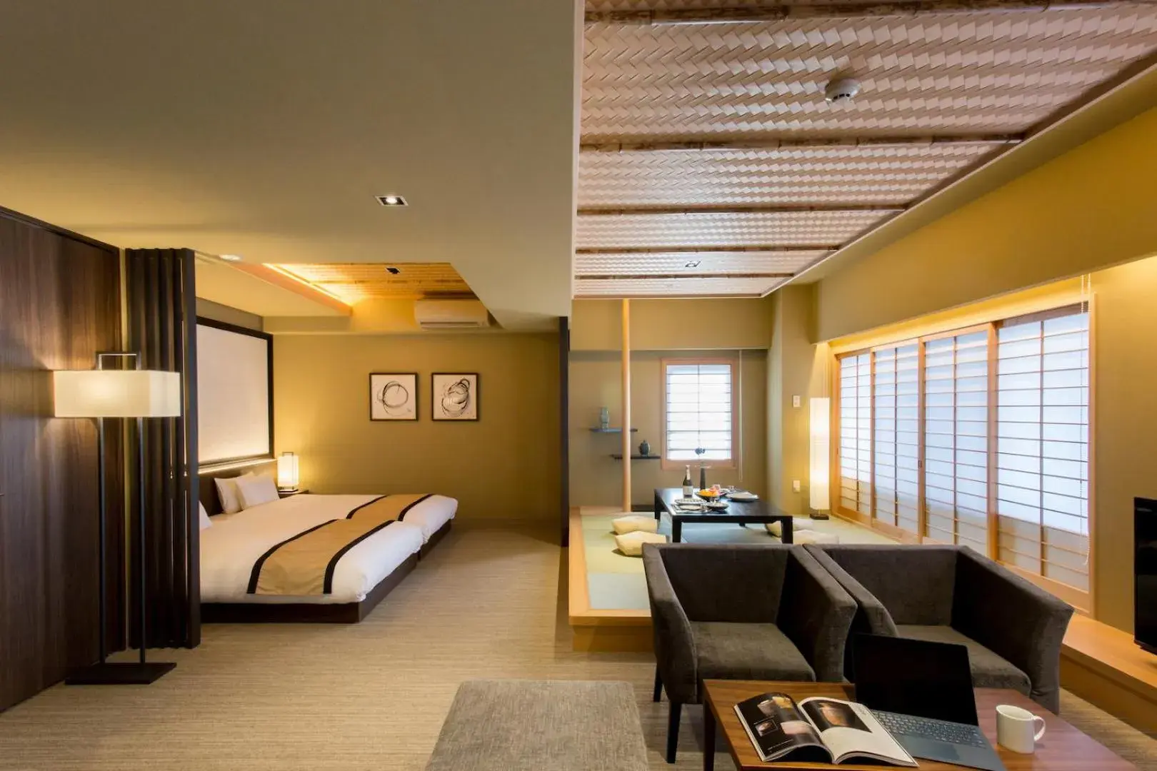 Photo of the whole room, Bed in Hauza Kyoto Gojo Karasuma Photo of the whole room, Bed in Hauza Kyoto Gojo Karasuma