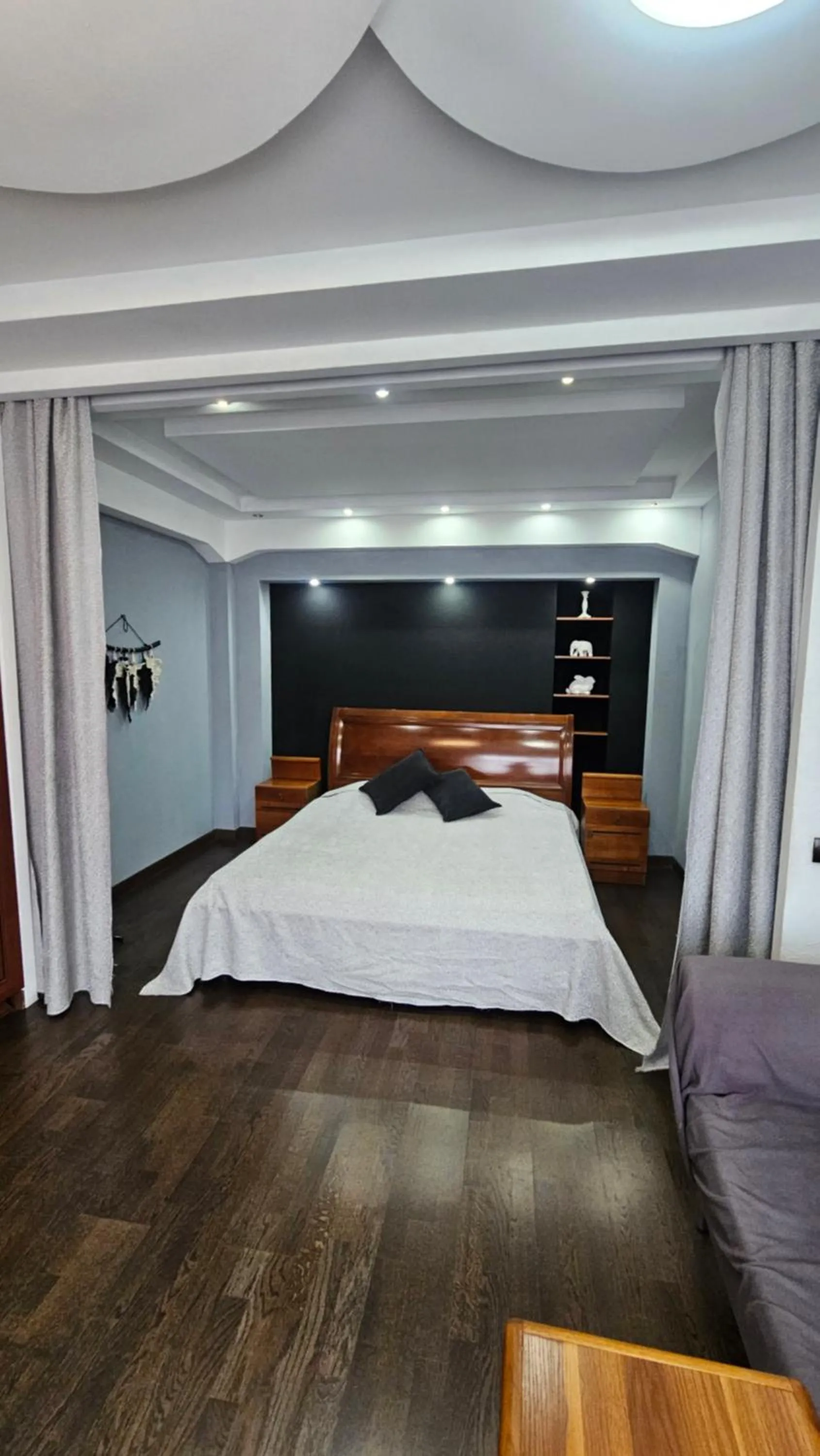 Bed in Apartment on Nazarbayeva 77
