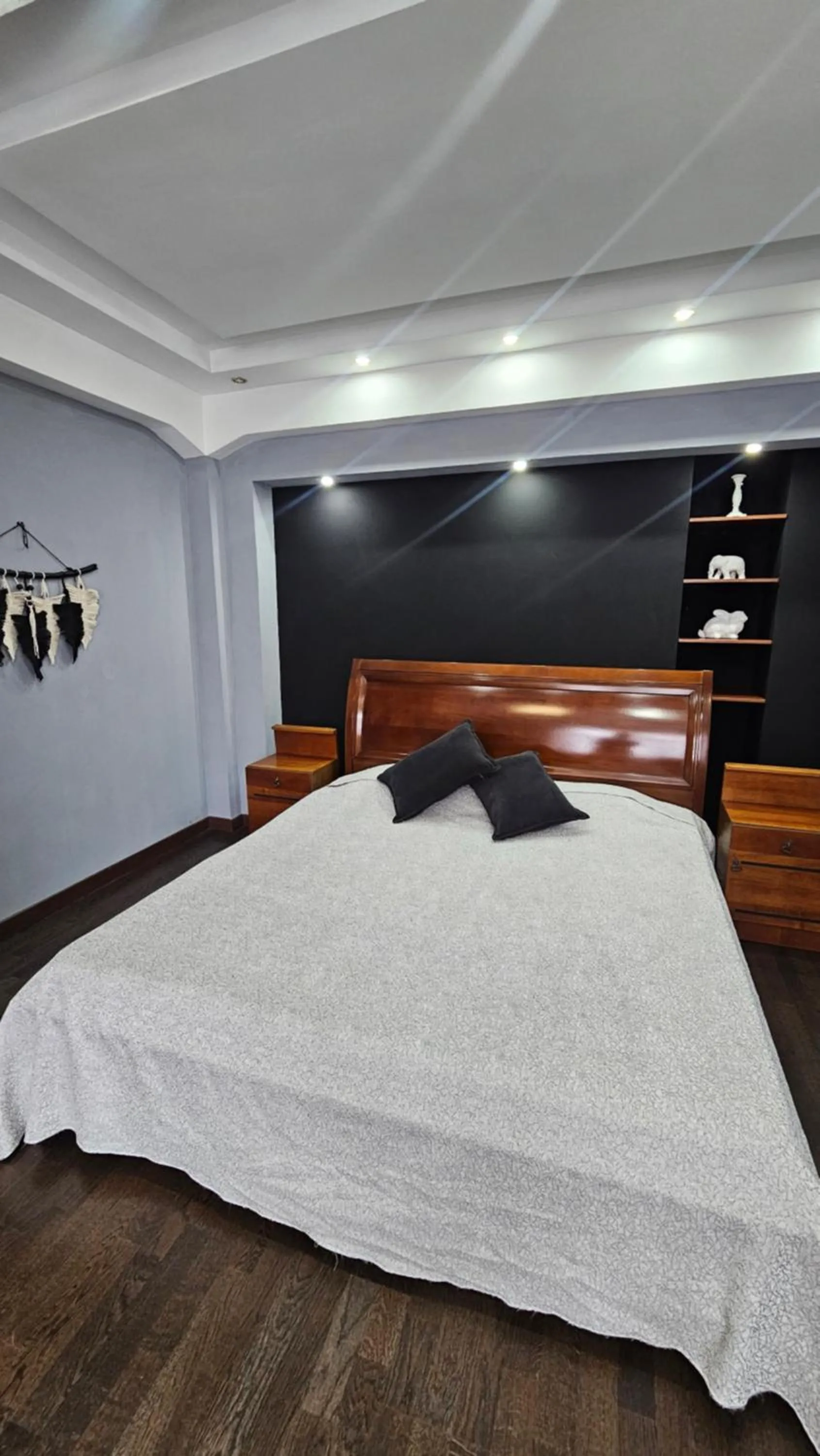Bed in Apartment on Nazarbayeva 77