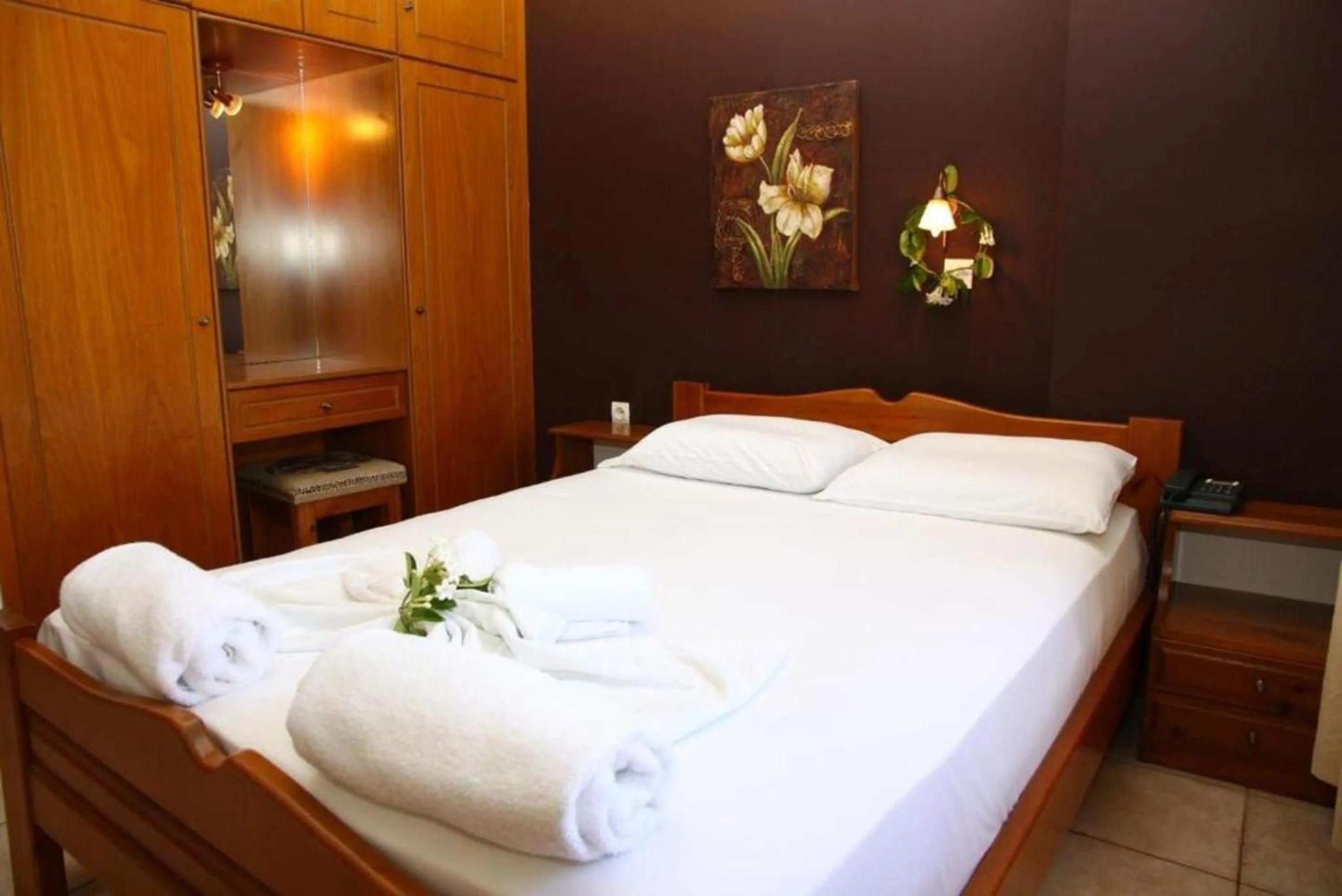 Bedroom, Bed in Nikos Apartments