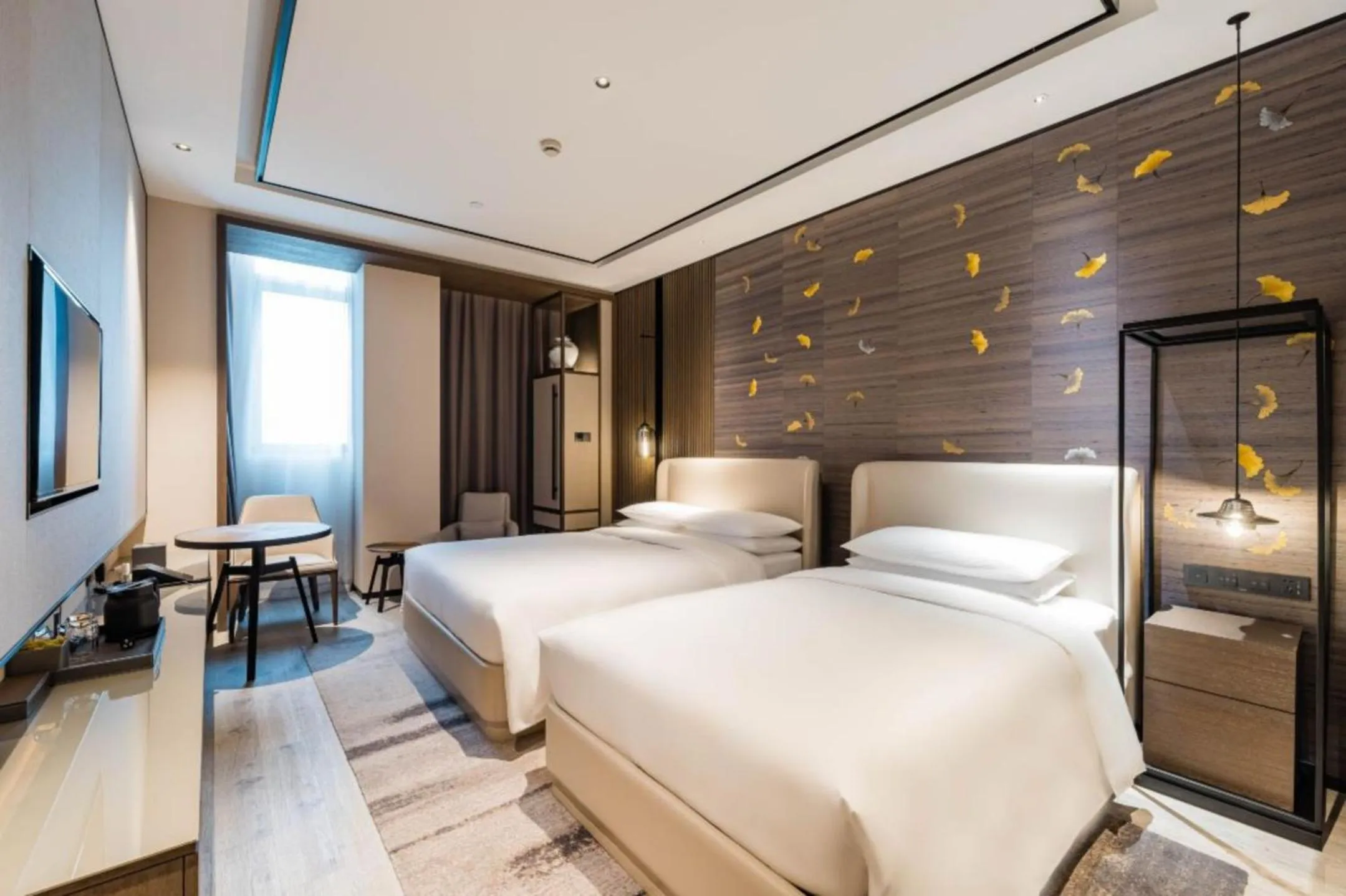 Bedroom, Bed in Yunhe Yebo Hotel (Shanghai International Tourism Resort Pudong Airport)