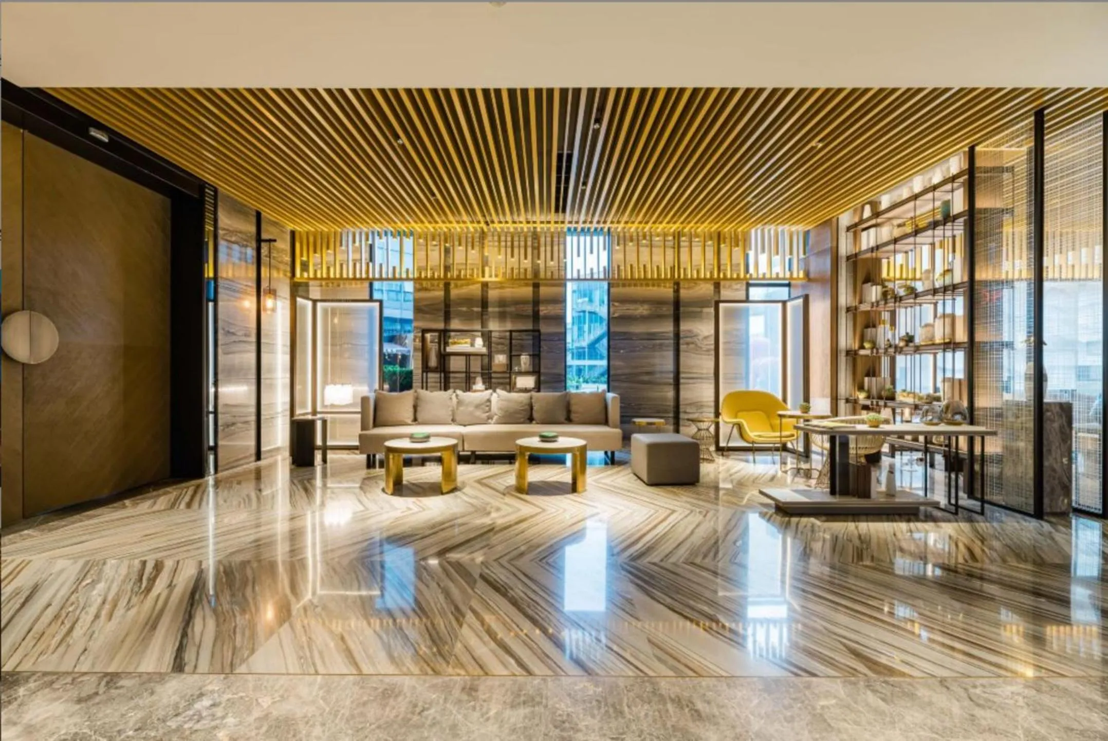 Seating area in Yunhe Yebo Hotel (Shanghai International Tourism Resort Pudong Airport)