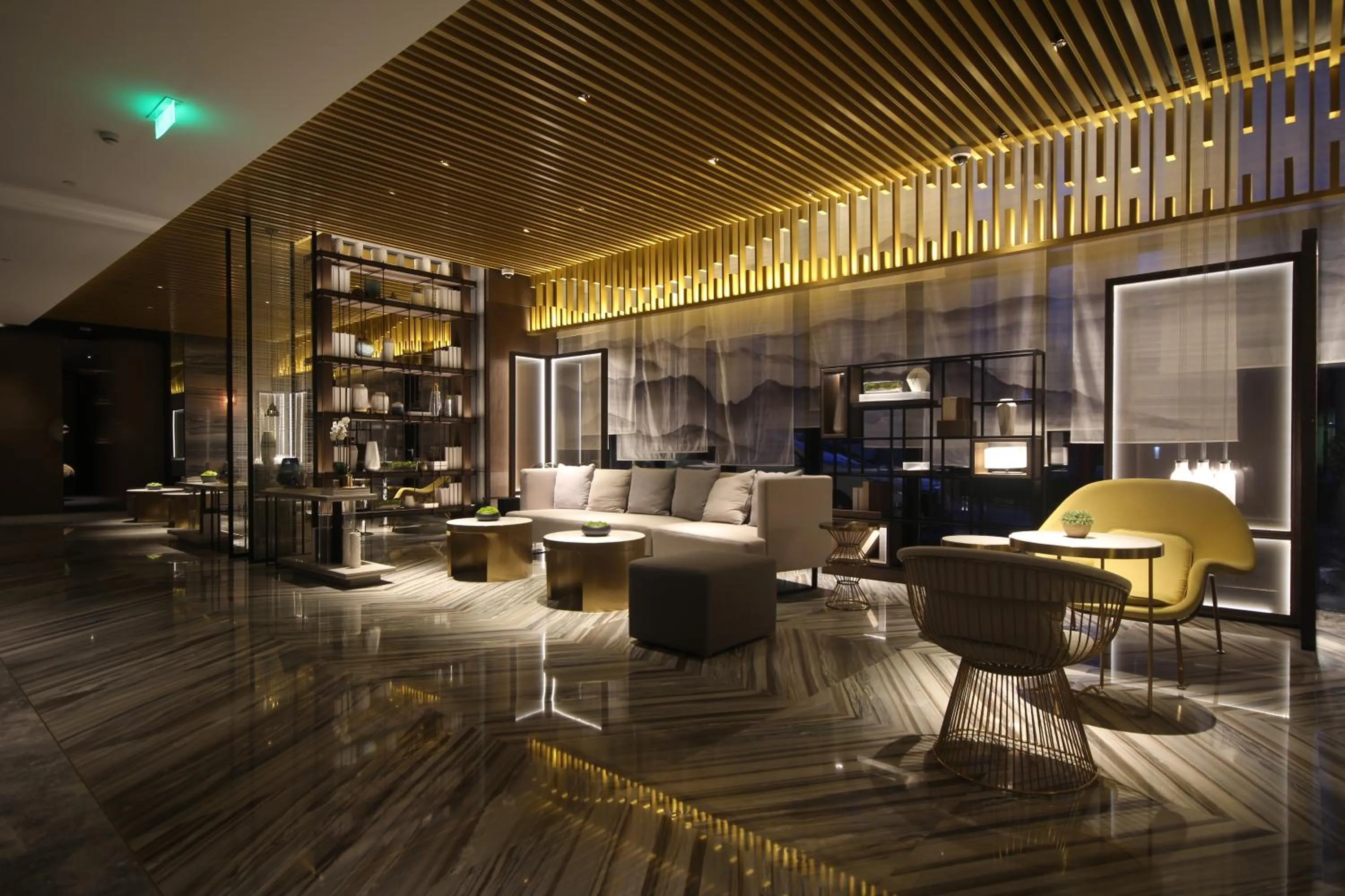 Seating area in Yunhe Yebo Hotel (Shanghai International Tourism Resort Pudong Airport)