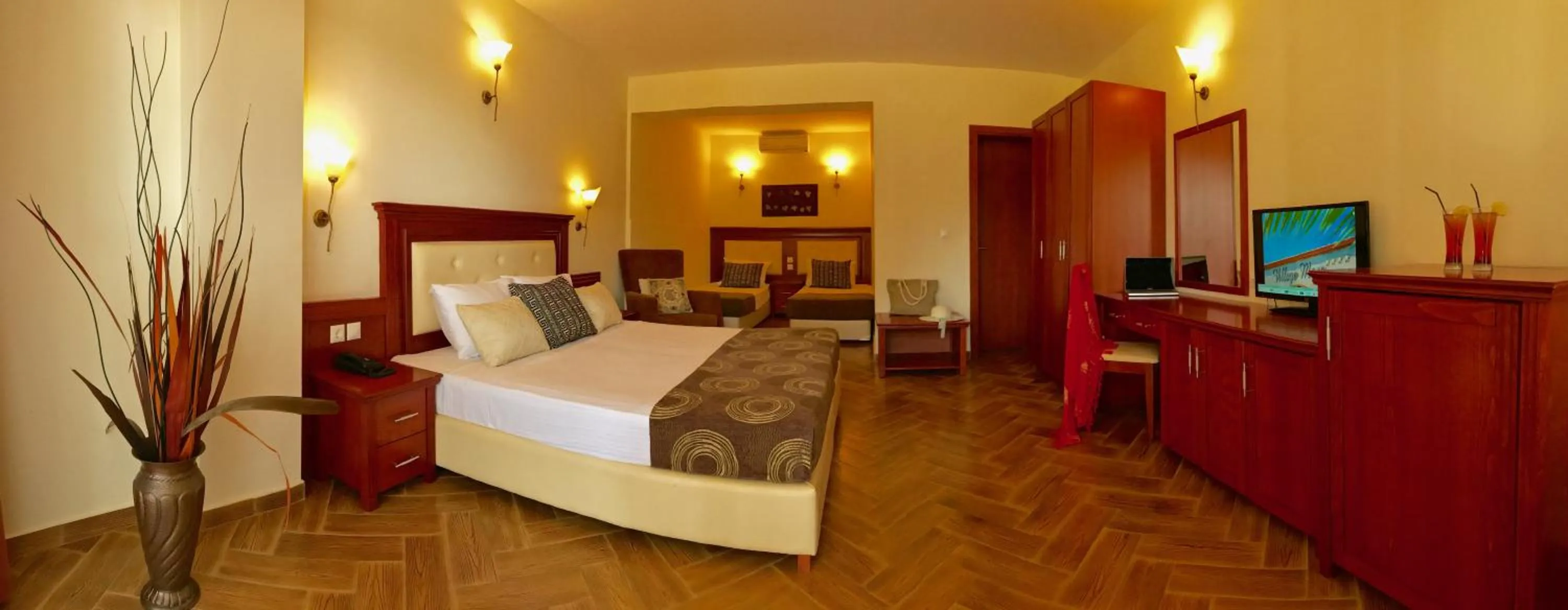 Patio, Bed in Village Mare