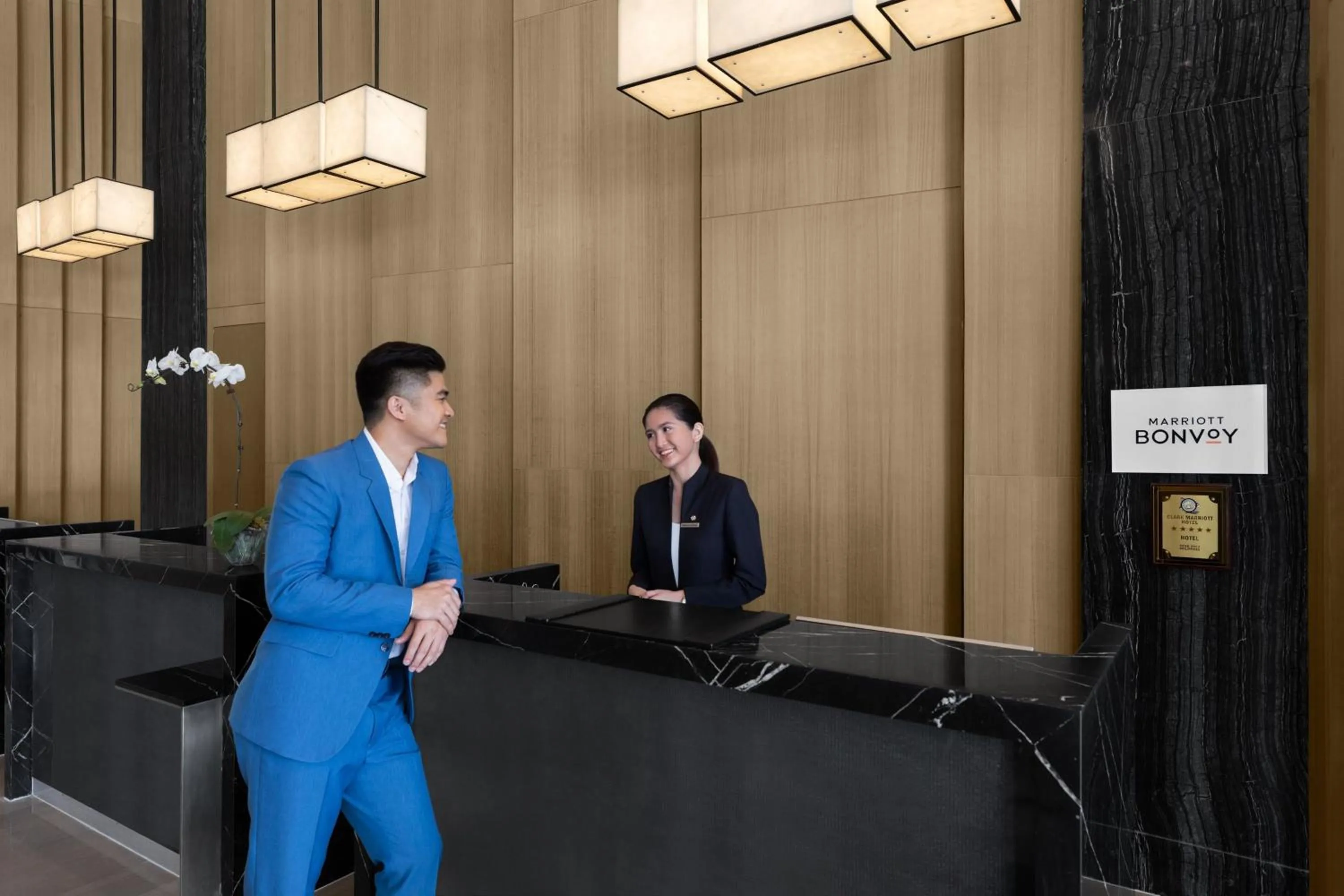 Lobby or reception in Clark Marriott Hotel
