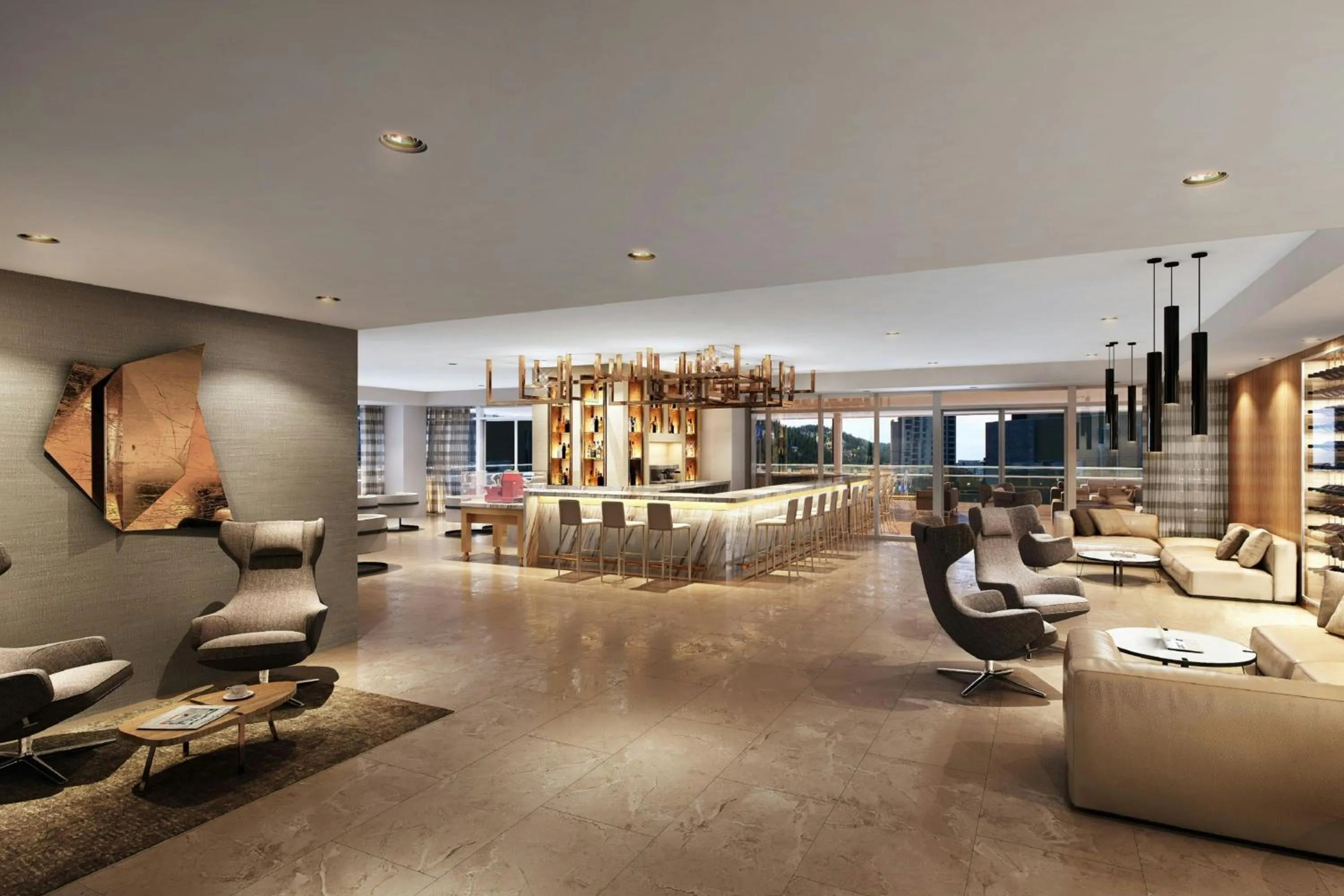Lounge or bar in AC Hotel by Marriott San Jose Escazu