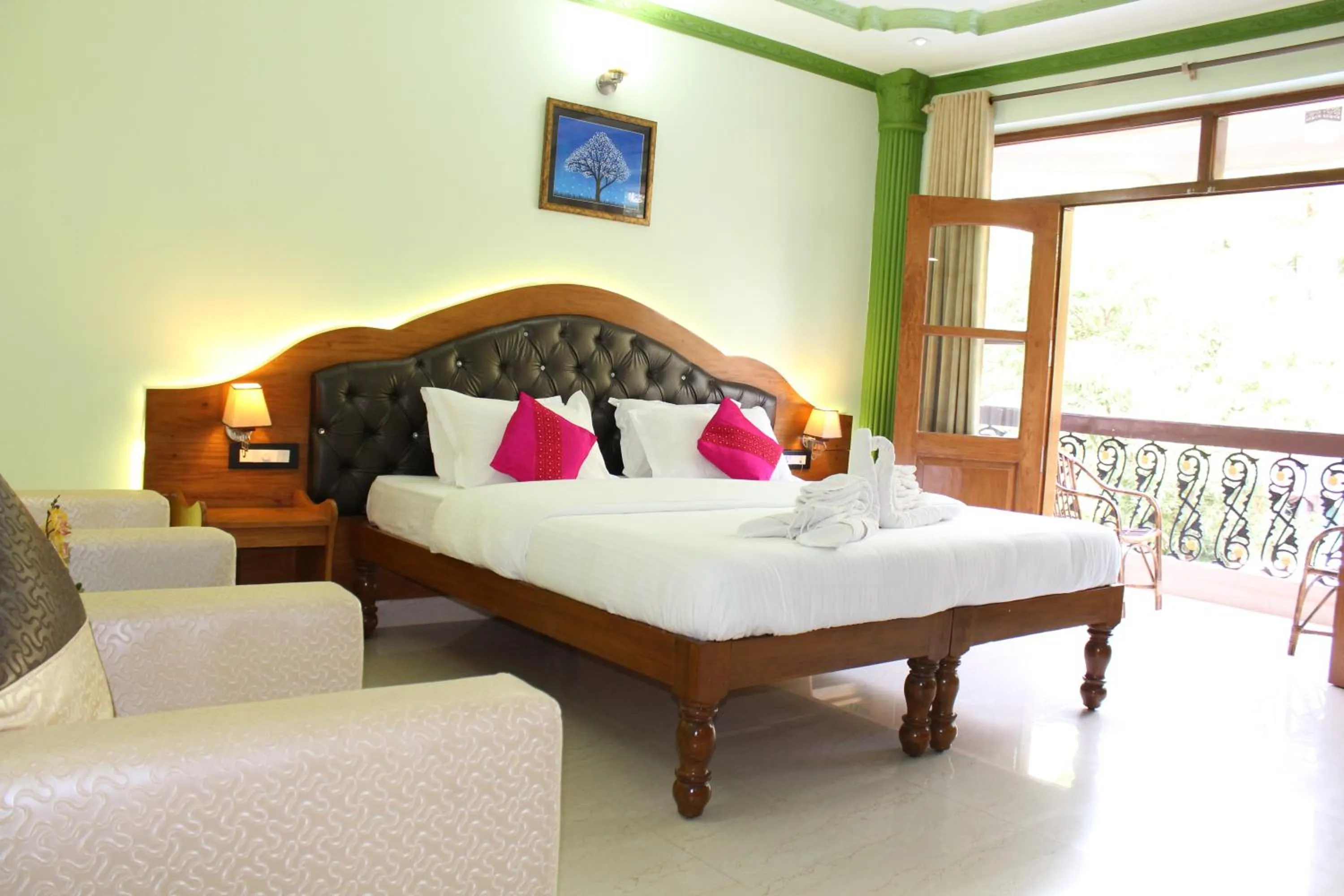 Bed in Sea View Resort