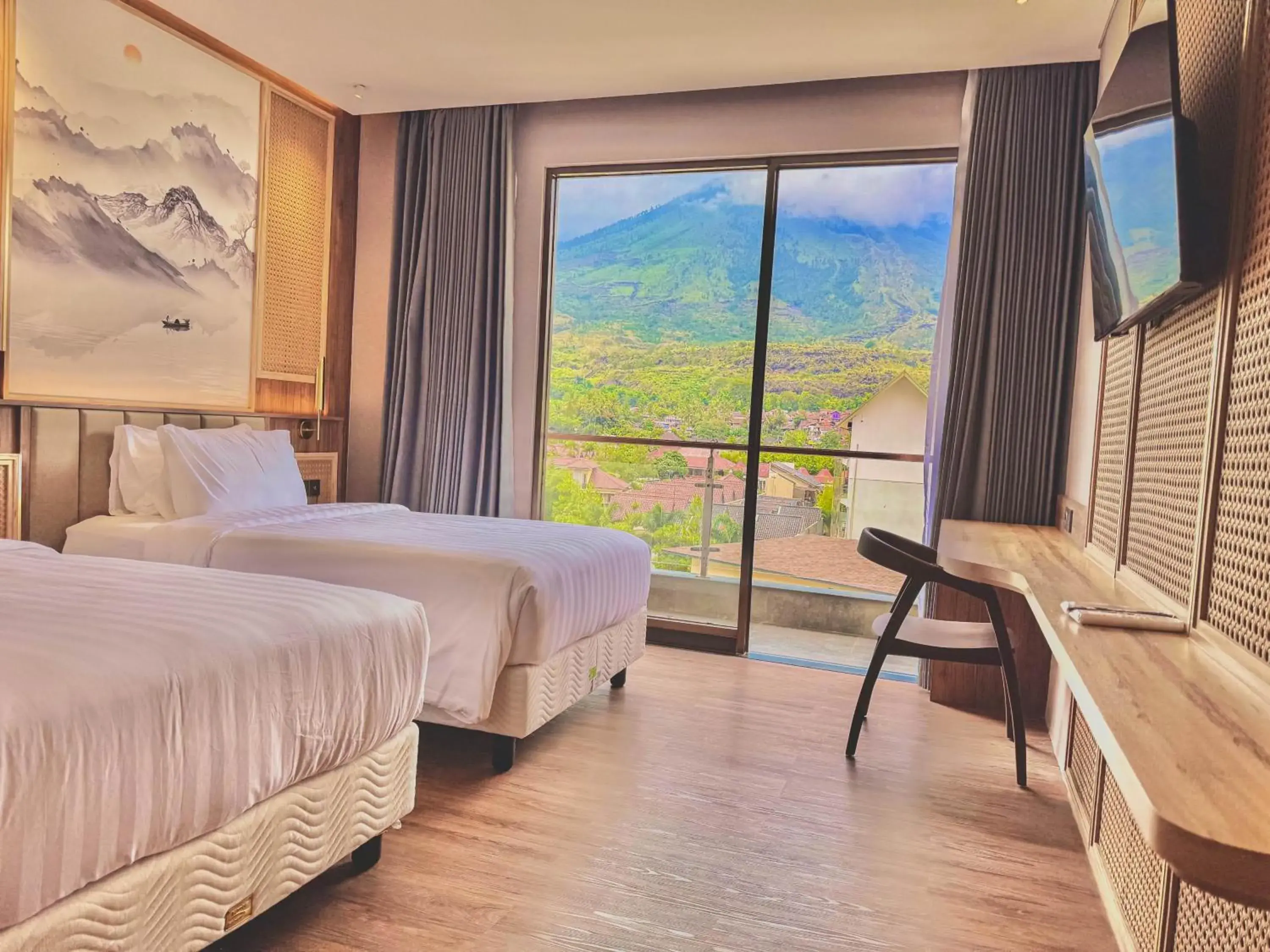 Junior Suite Twin Mountain View in Cahaya Villa Garut Junior Suite Twin Mountain View in Cahaya Villa Garut