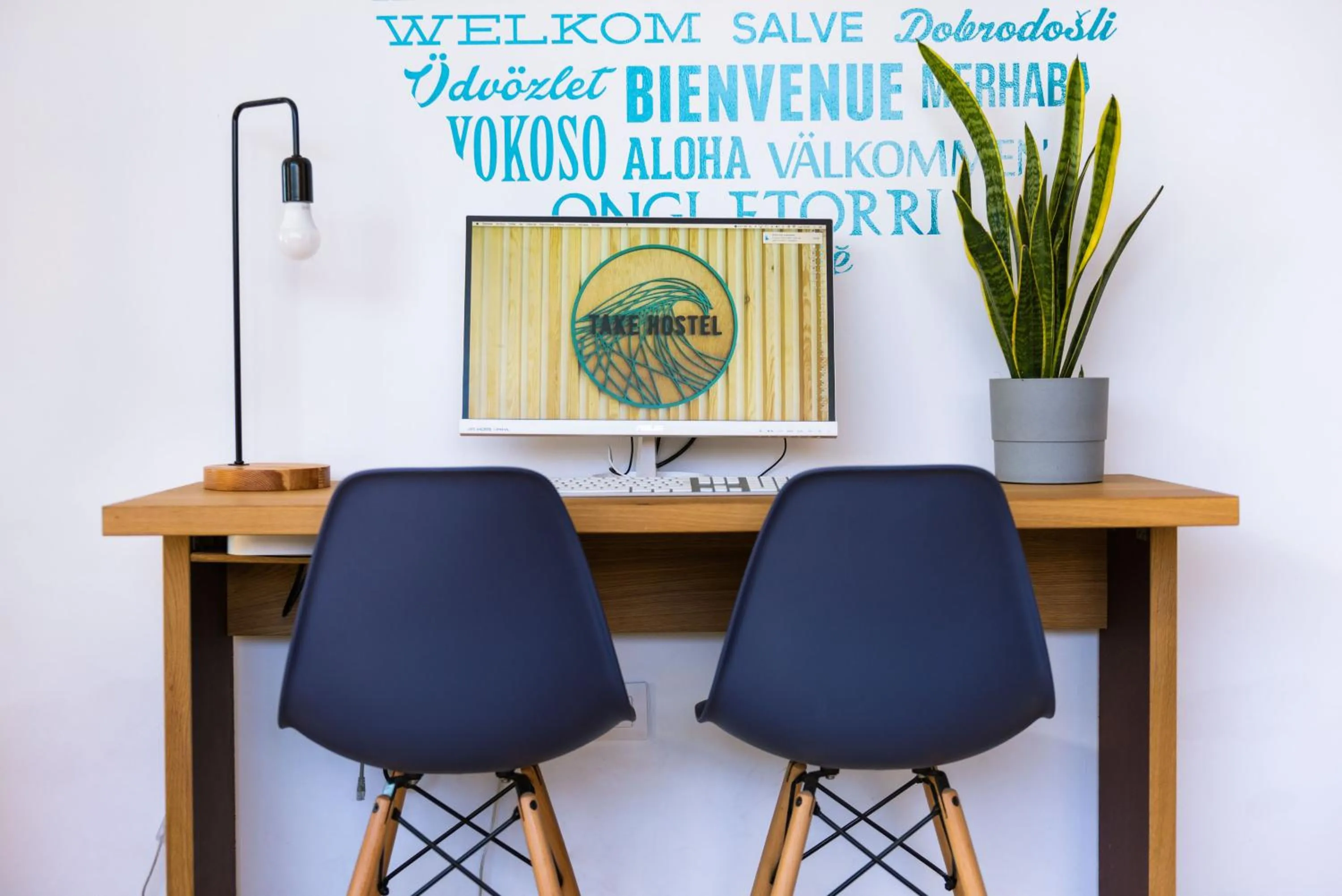 Seating area in TAKE SURF Hostel Conil
