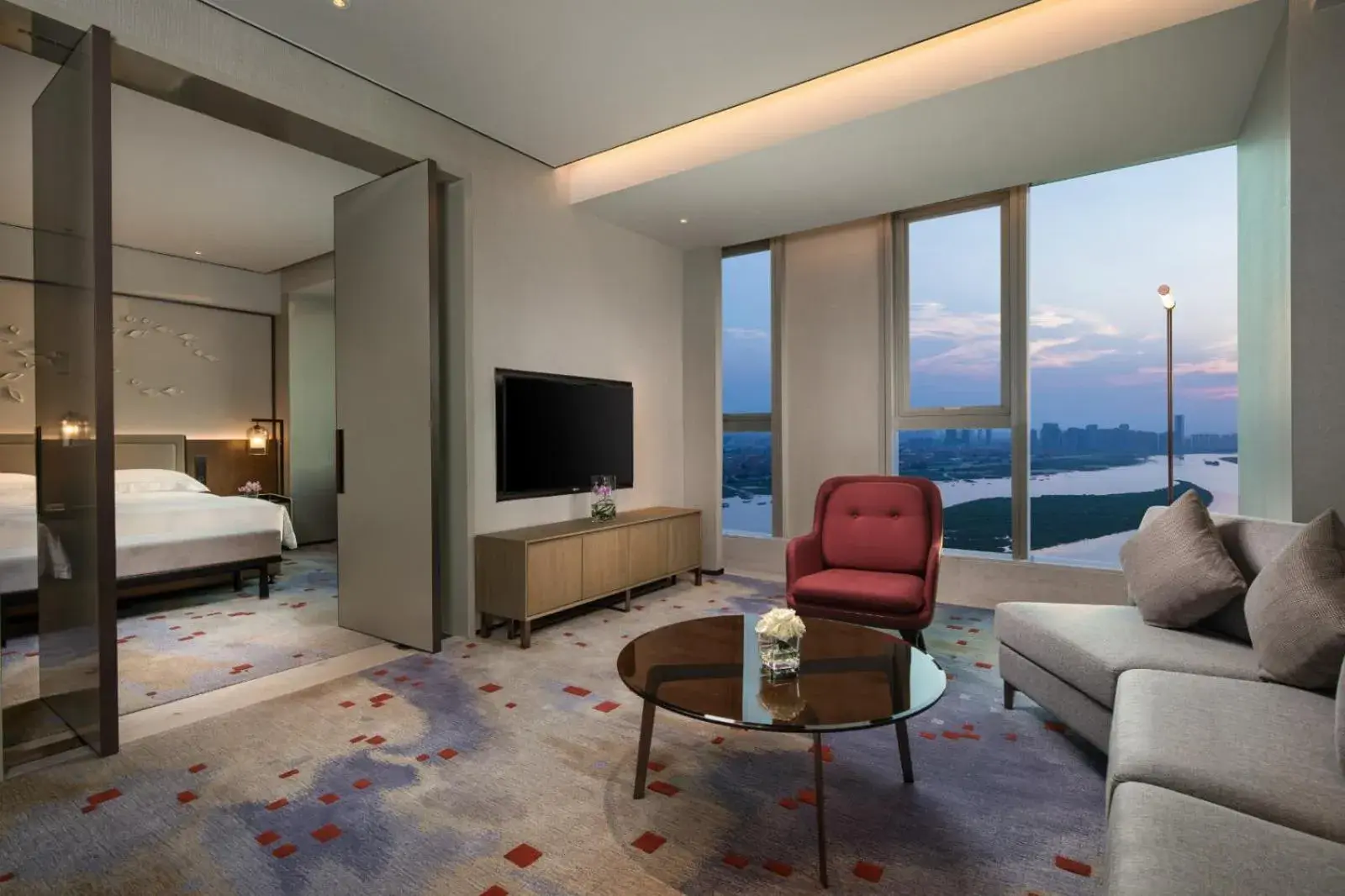 Living room, Bed in InterContinental Quanzhou by IHG Living room, Bed in InterContinental Quanzhou by IHG