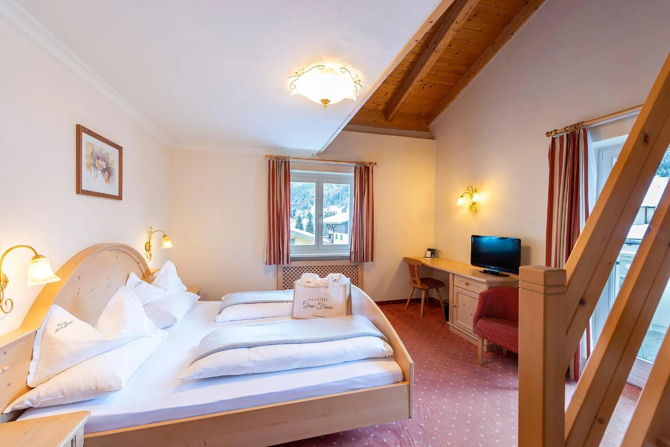 Bed in Hotel Gran Fanes