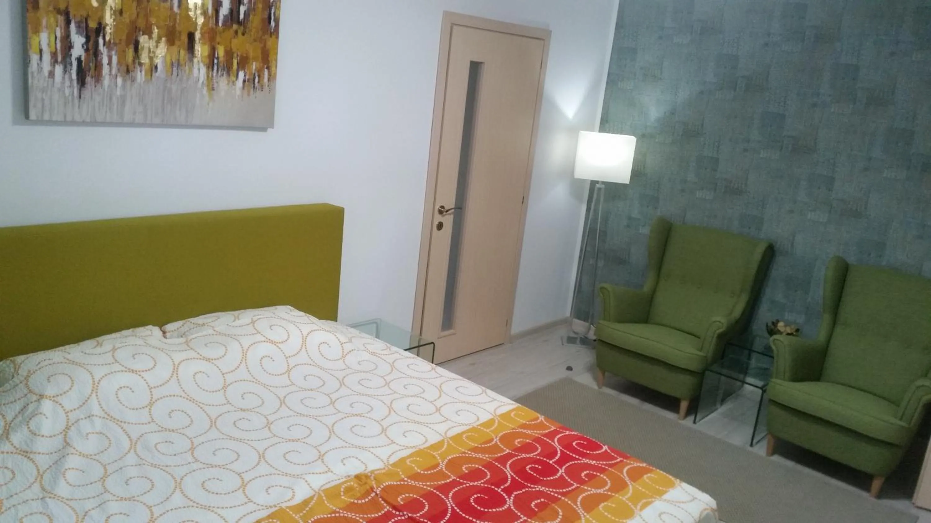 Living room, Bed in Calea Victoriei Residence