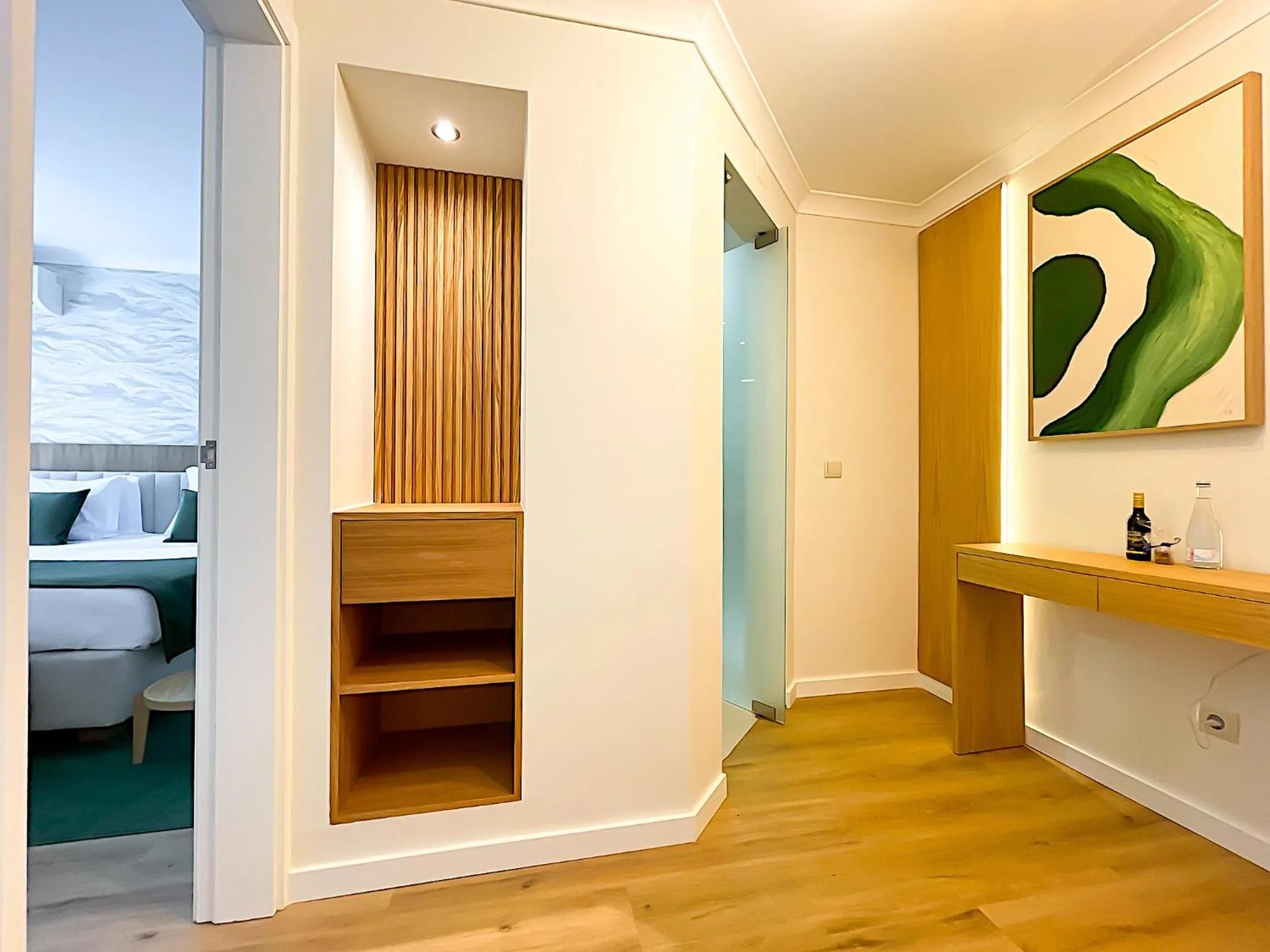 Bathroom, Bed in Santa Eulalia Hotel & Spa