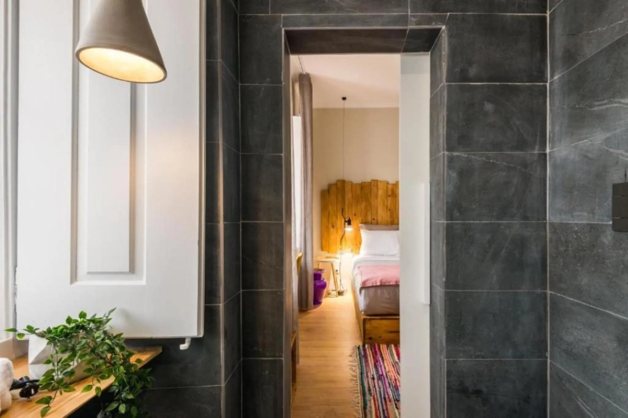Bathroom, Bed in 19 Tile Ceramic Concept - by Unlock Hotels