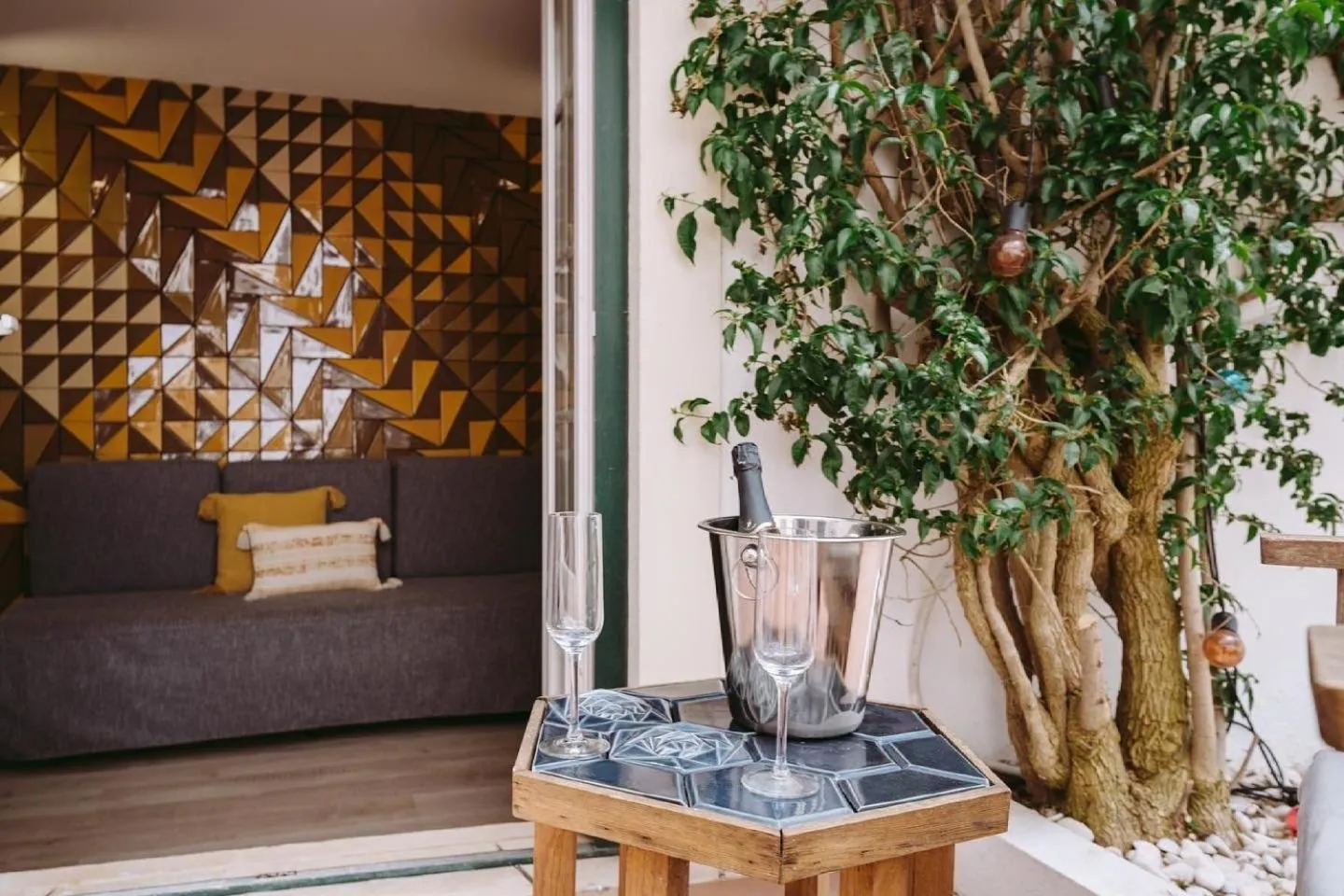 Patio in 19 Tile Ceramic Concept - by Unlock Hotels