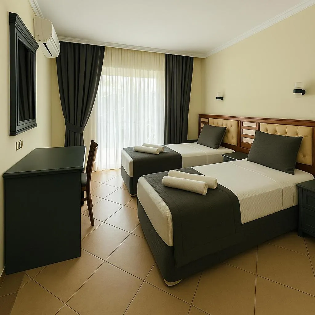 Bed in Club Karakas Apart Otel