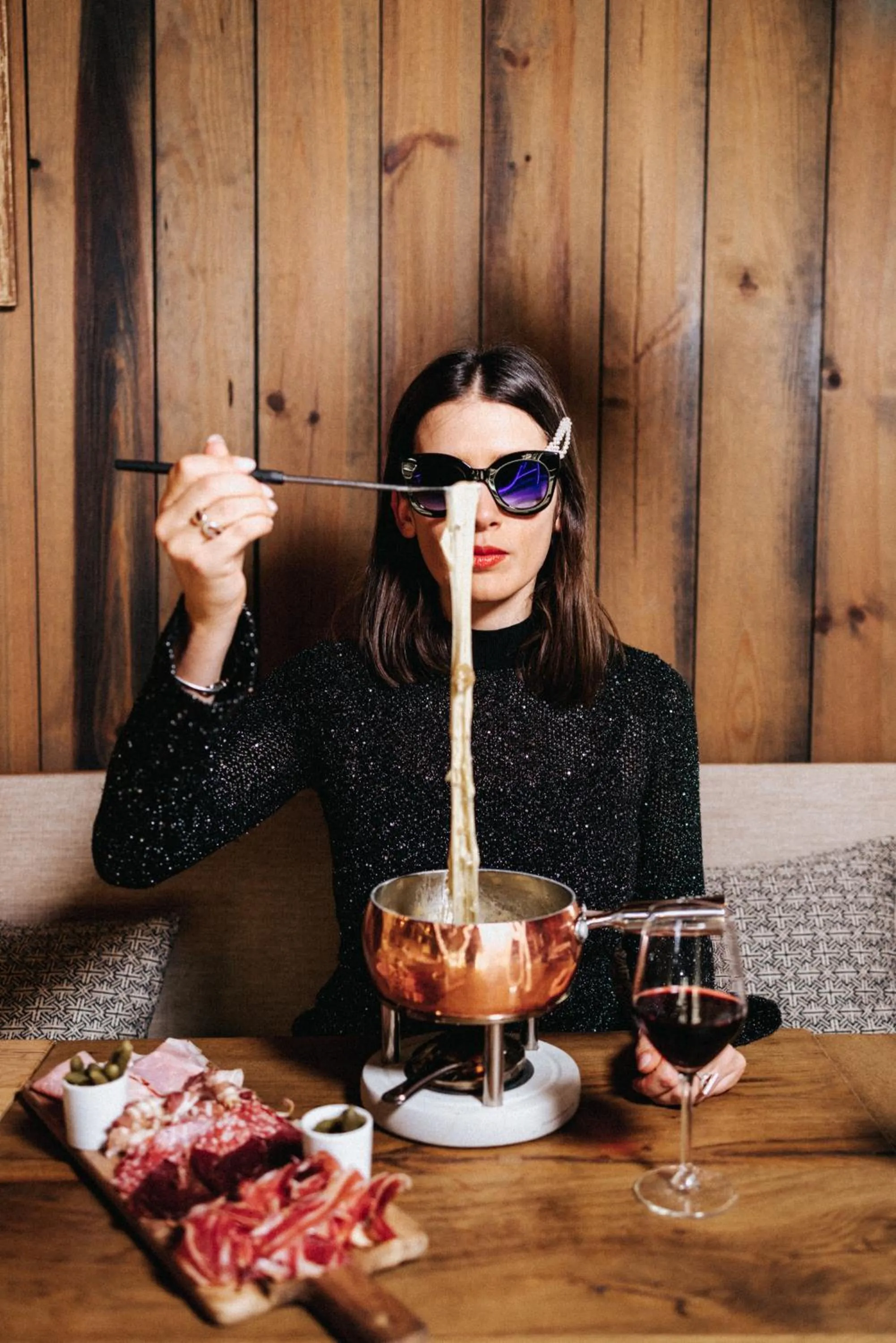 Food and drinks in La Folie Douce Hotels Chamonix