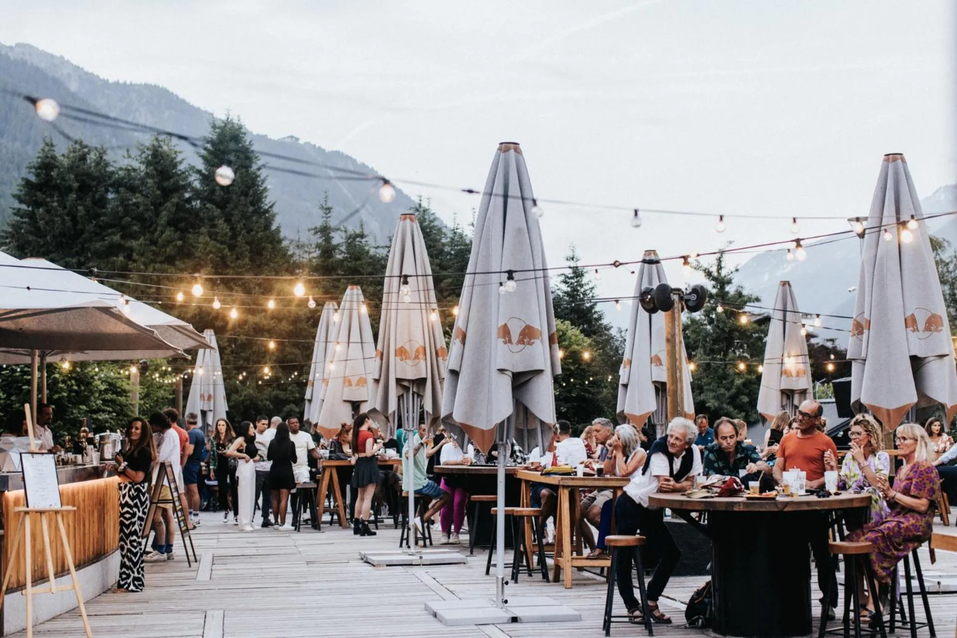 Patio in La Folie Douce Hotels Chamonix