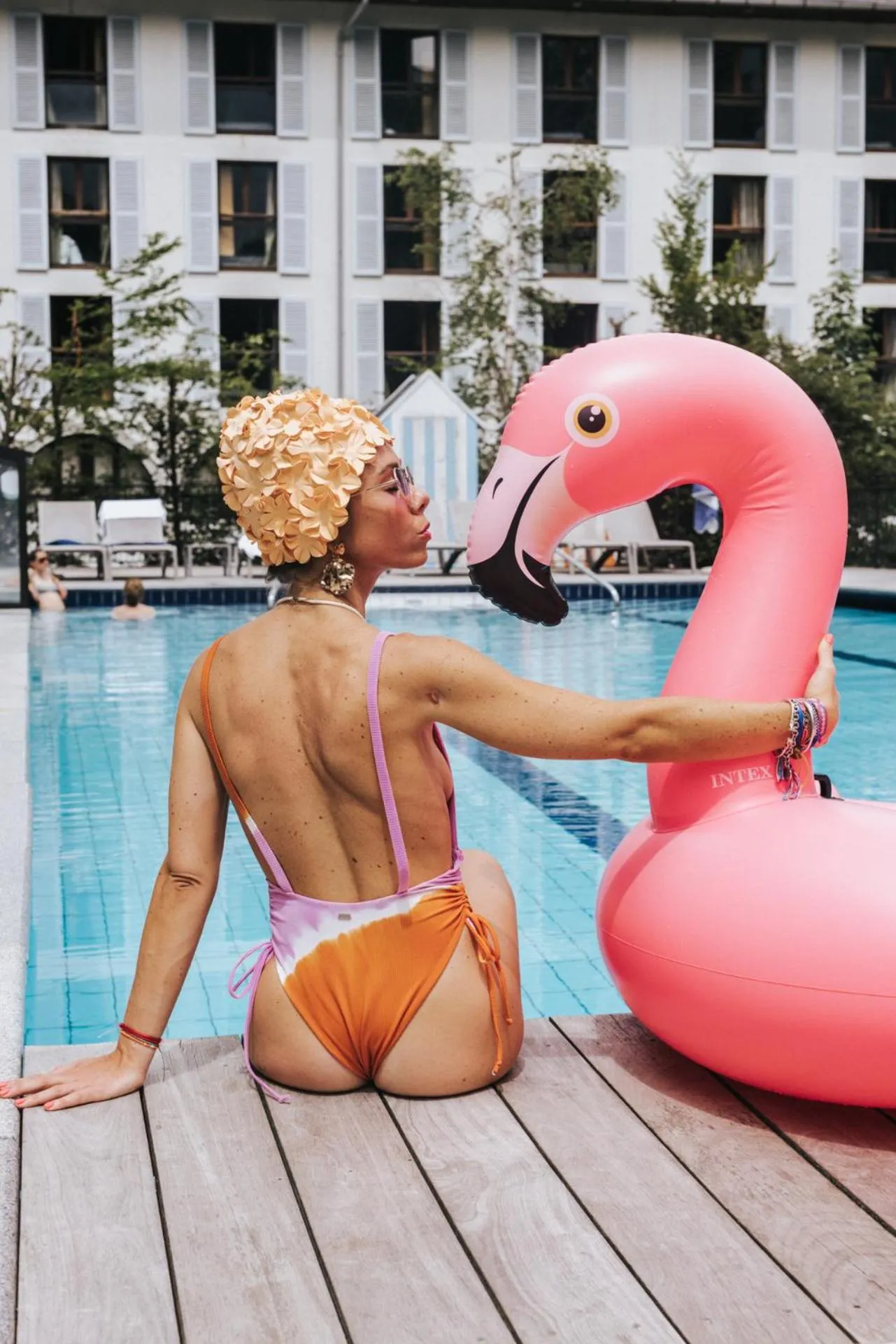 Swimming pool in La Folie Douce Hotels Chamonix