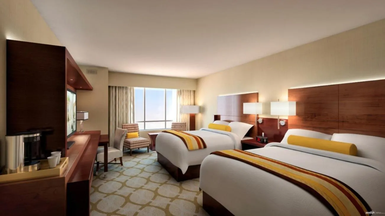 Bed in Seven Clans Hotel at Coushatta