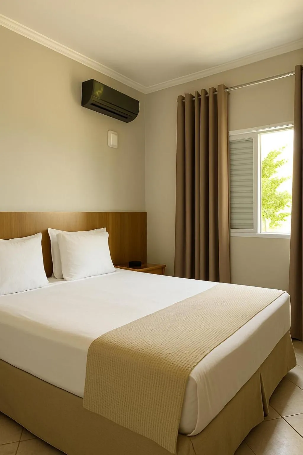 Bed in Ilha Porchat Hotel