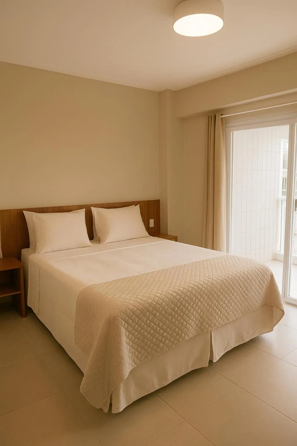 Bed in Ilha Porchat Hotel