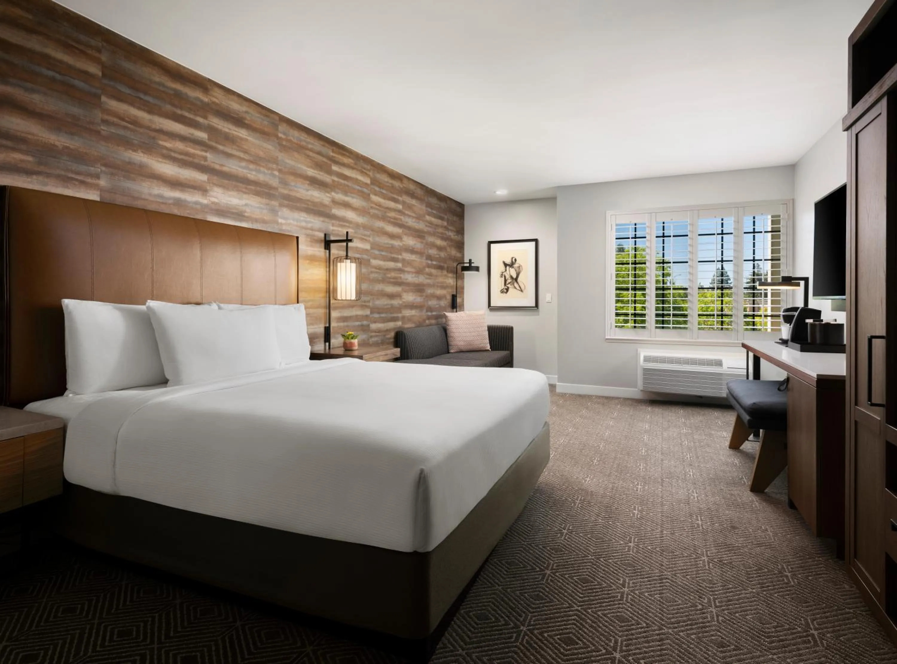 Bed in Napa Winery Inn