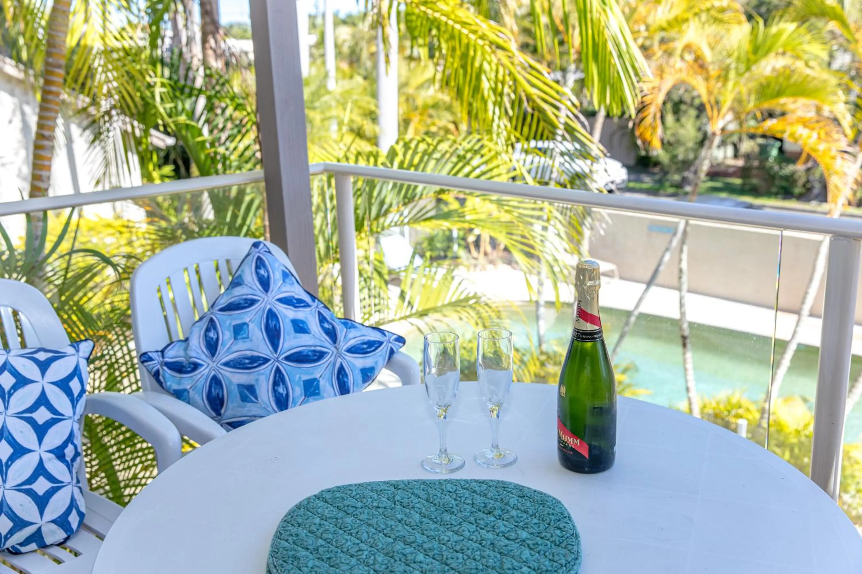 Patio in The Islander Noosa Resort