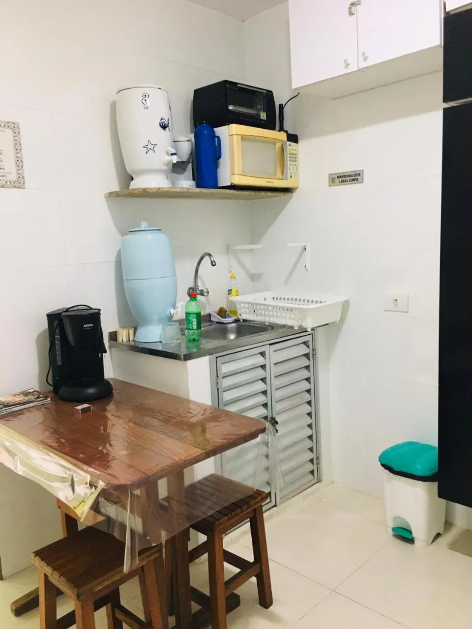 Kitchen or kitchenette in Pousada Reis Guarujá