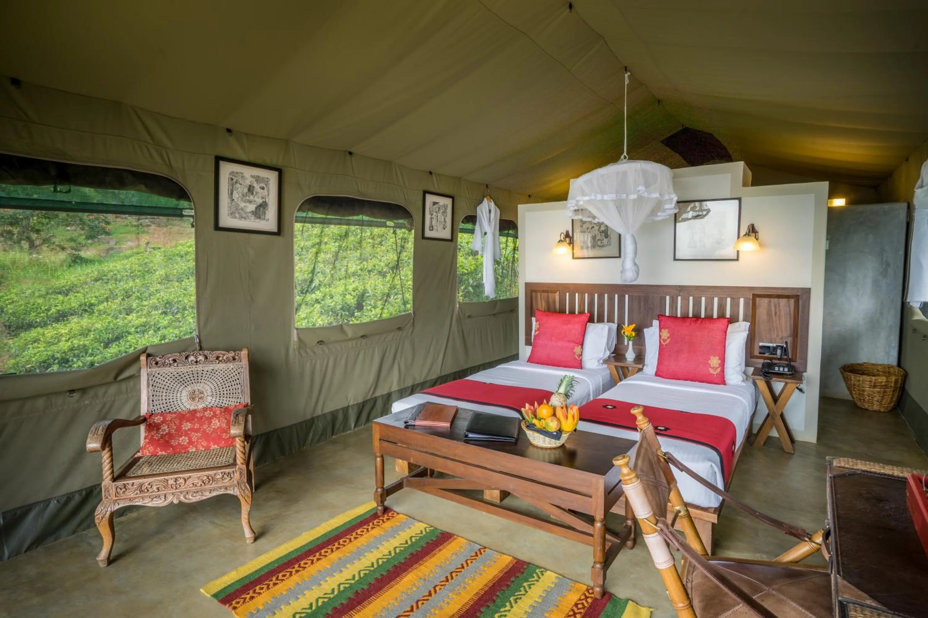 Bed in Madulkelle Tea and Eco Lodge