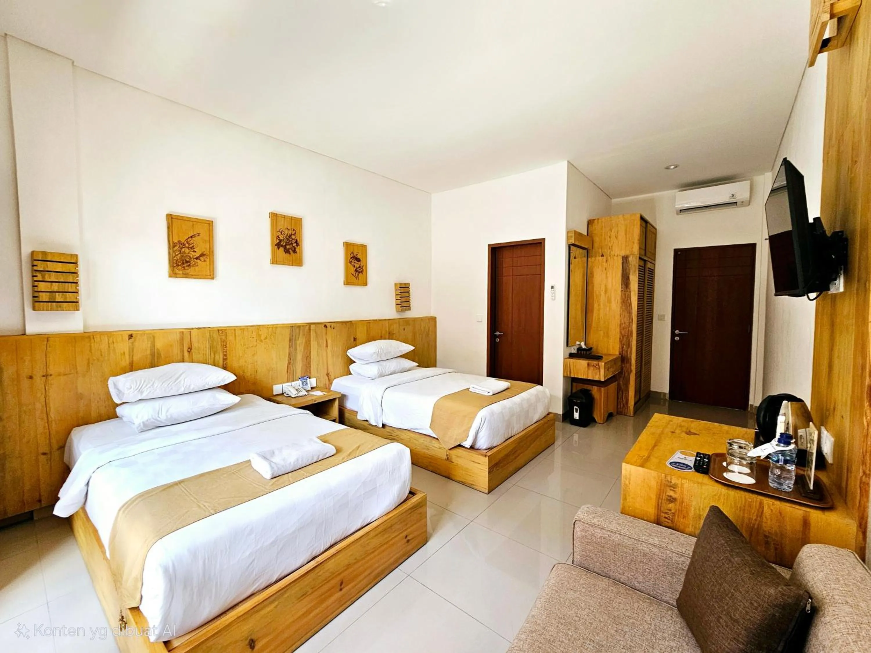 Bedroom, Bed in Satriya Cottages