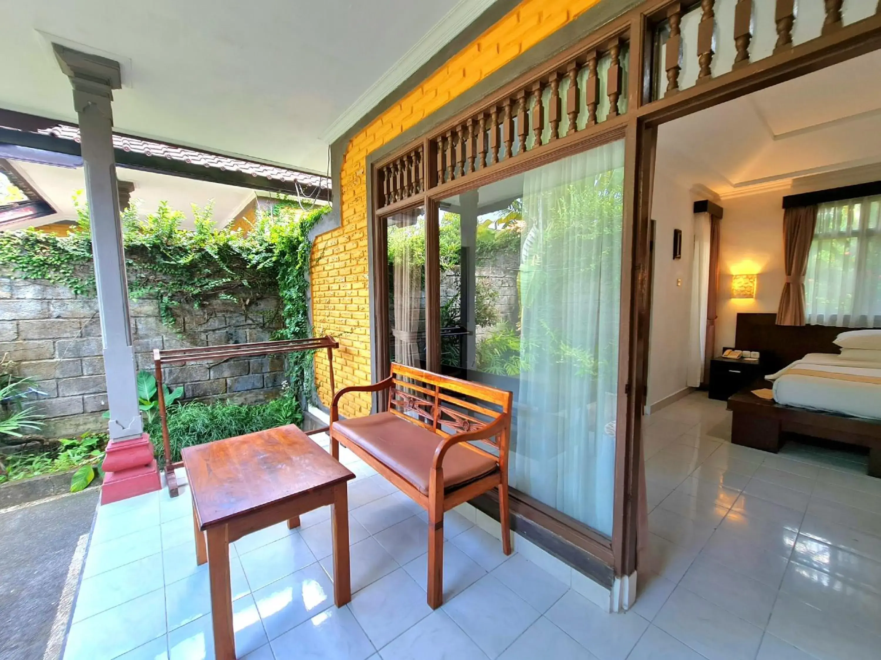 Balcony/Terrace, Bed in Satriya Cottages Balcony/Terrace, Bed in Satriya Cottages